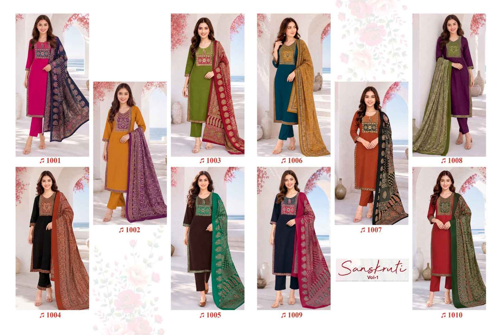 Balaji Sanskruti Vol 1 Readymade Cotton Dress 10 pcs Catalogue