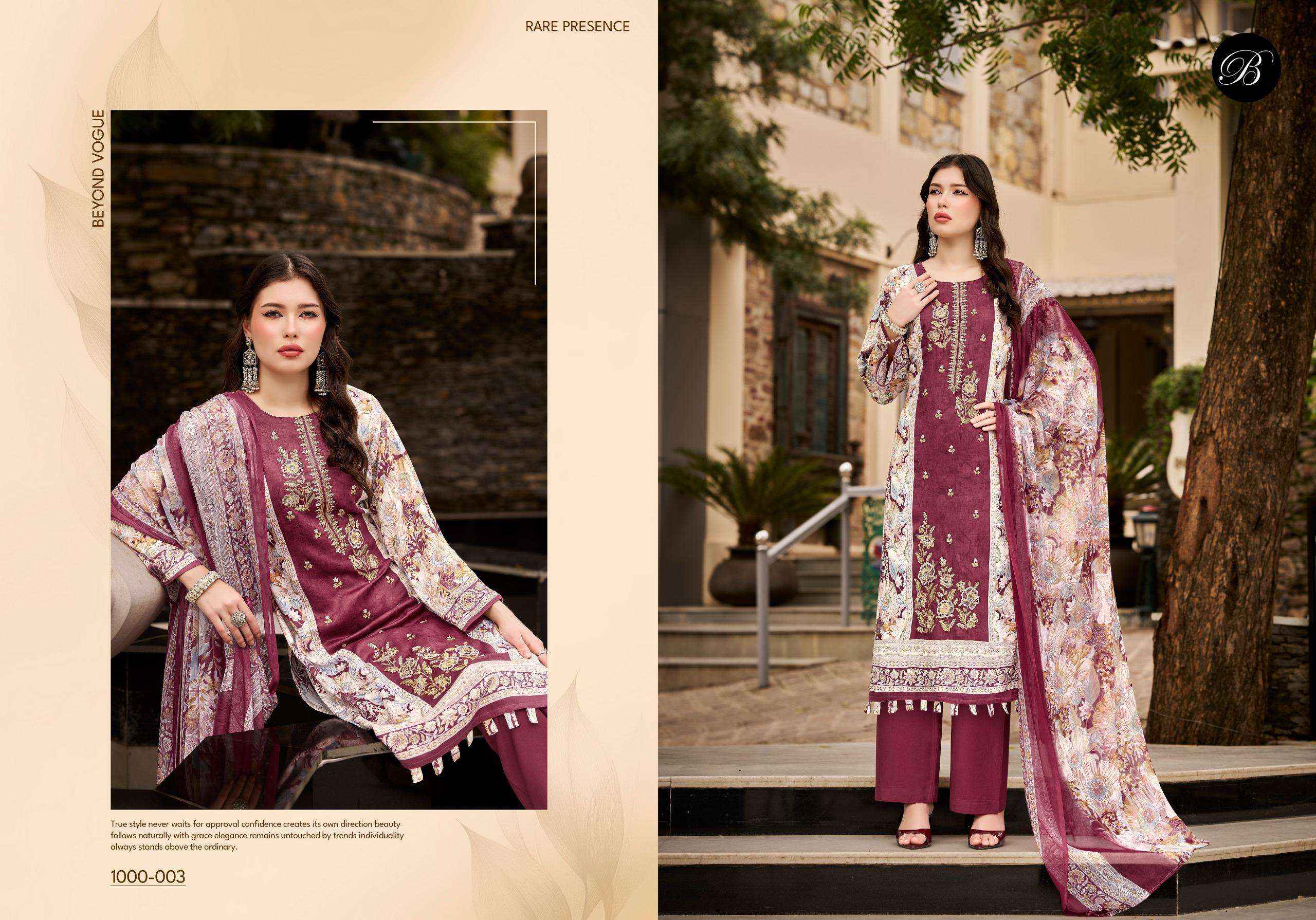 Belliza Feroza Jam Cotton Dress Material 8 pcs Catalogue