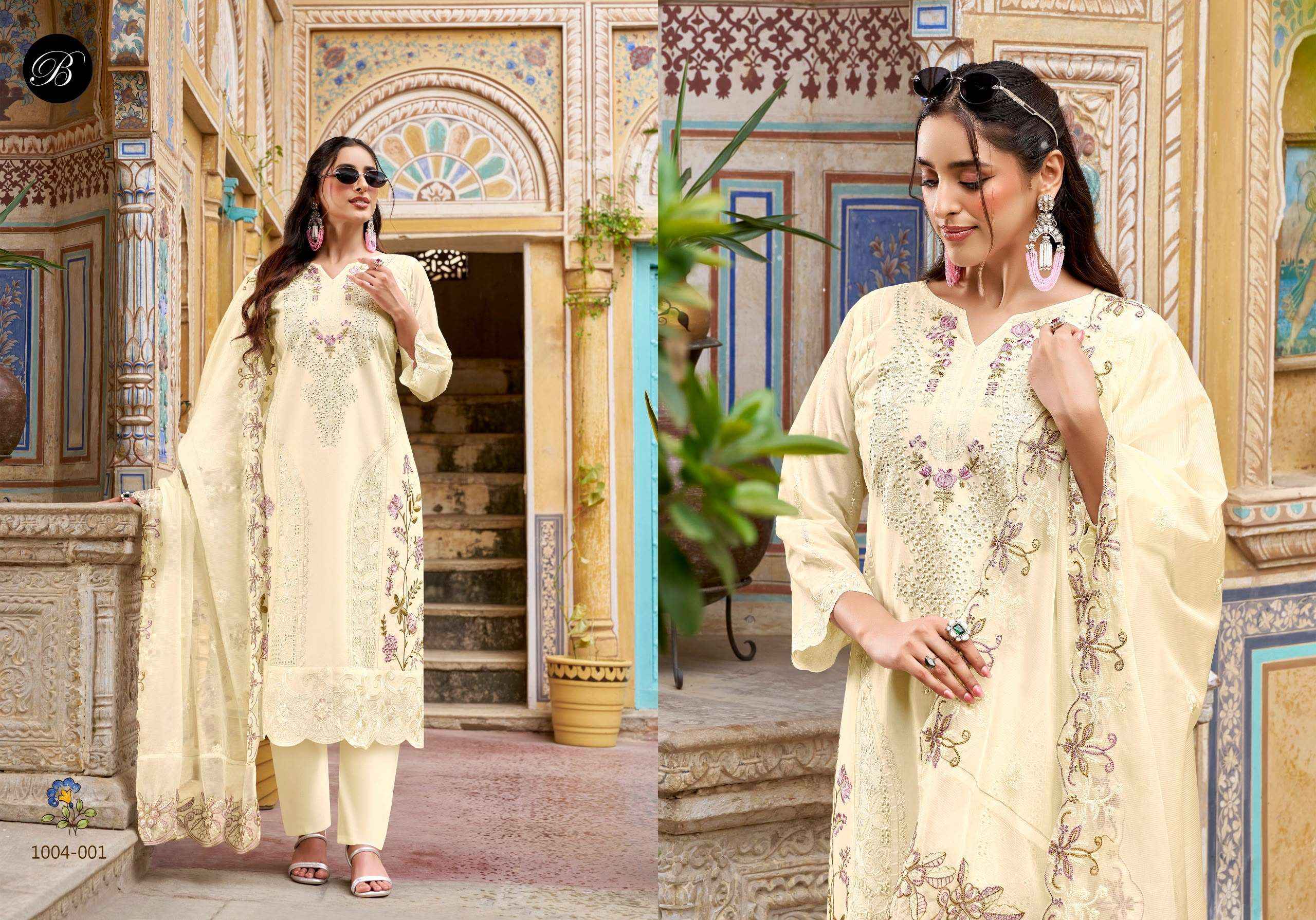 Belliza Khwaish Lawn Cotton Dress Material 6 pcs Cataloge