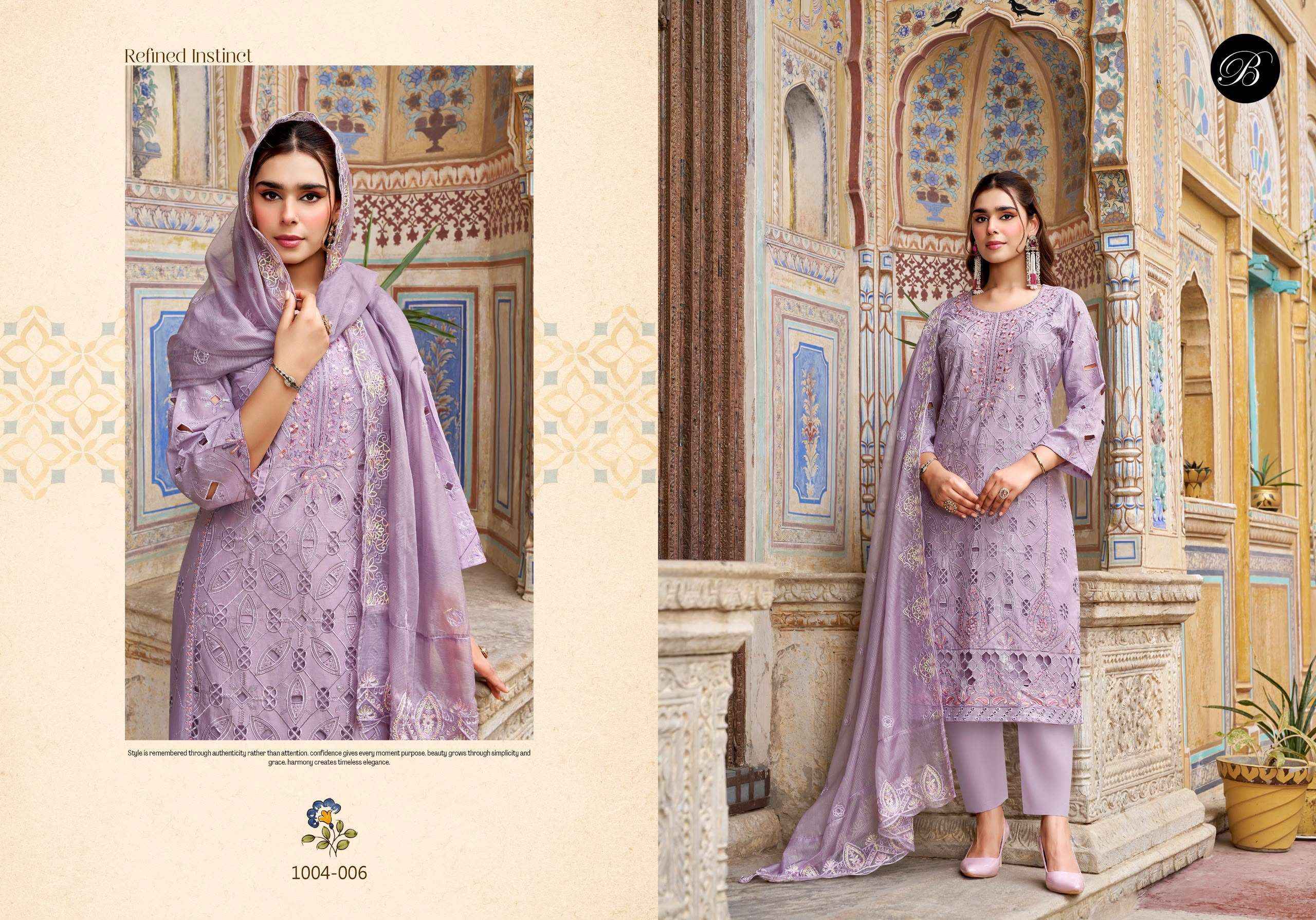 Belliza Khwaish Lawn Cotton Dress Material 6 pcs Cataloge