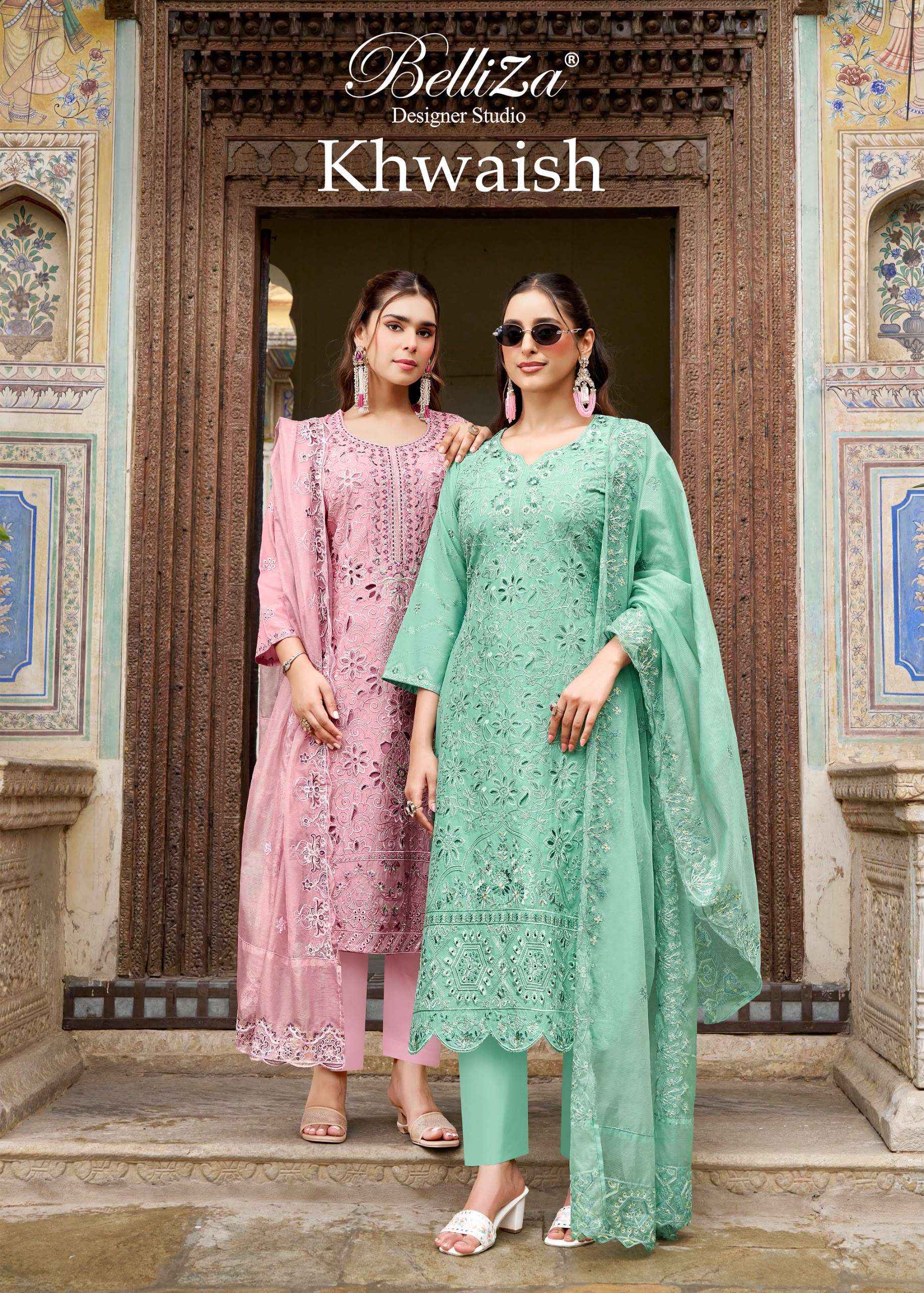 Belliza Khwaish Lawn Cotton Dress Material 6 pcs Cataloge