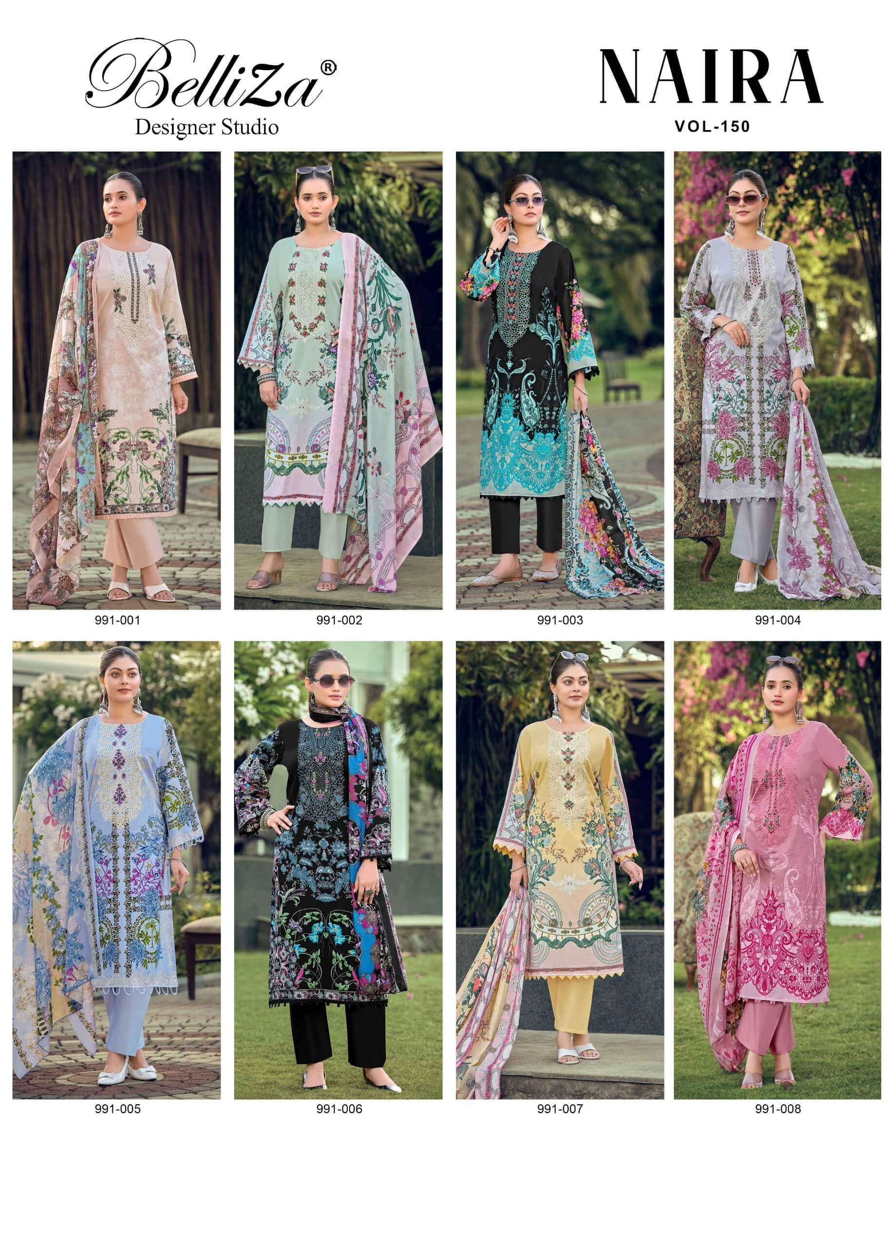 Belliza Naira Vol 150 Cotton Dress Material 8 pcs Cataloge