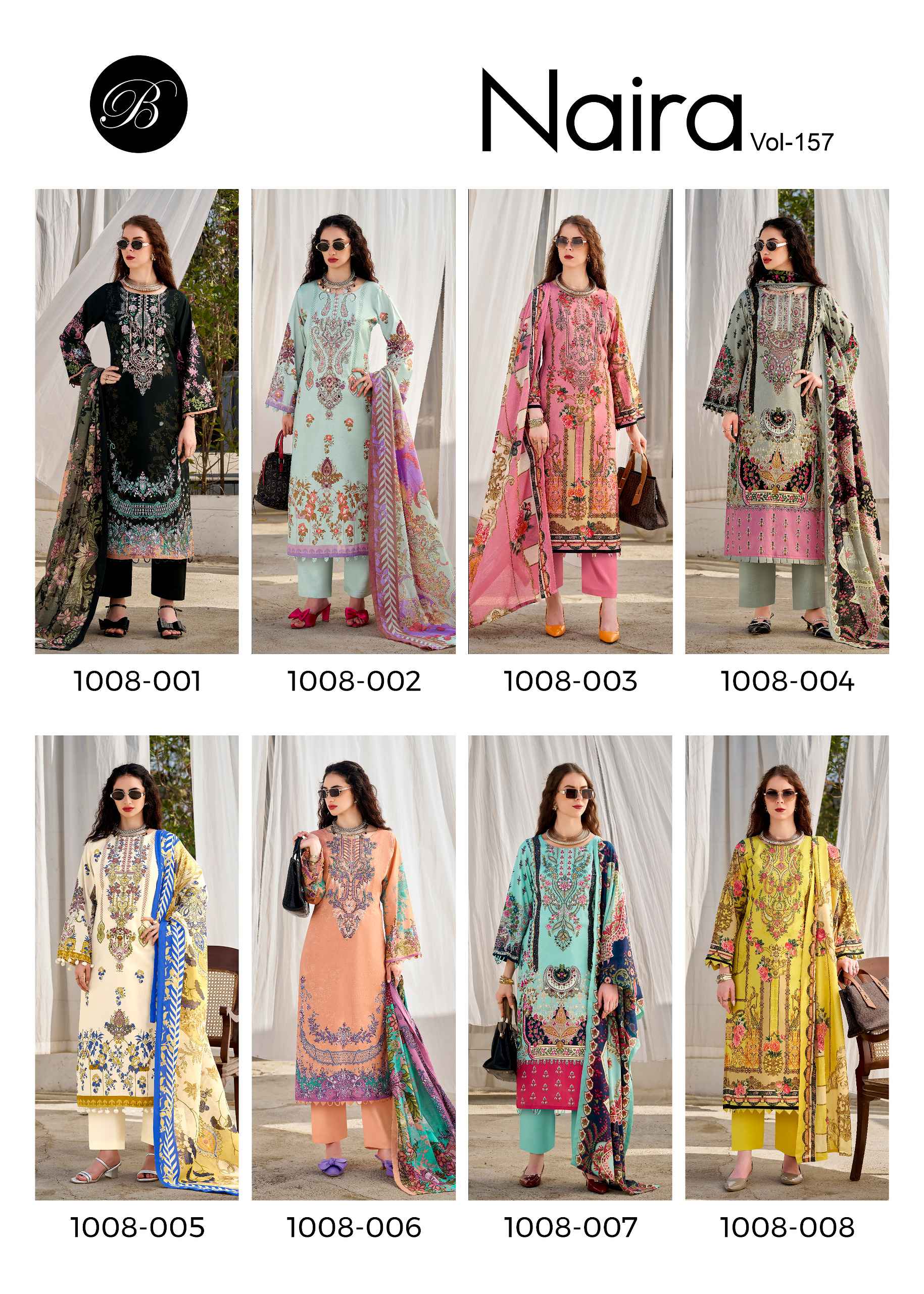 Belliza Naira Vol 157 Cotton Dress Material 8 pcs Cataloge