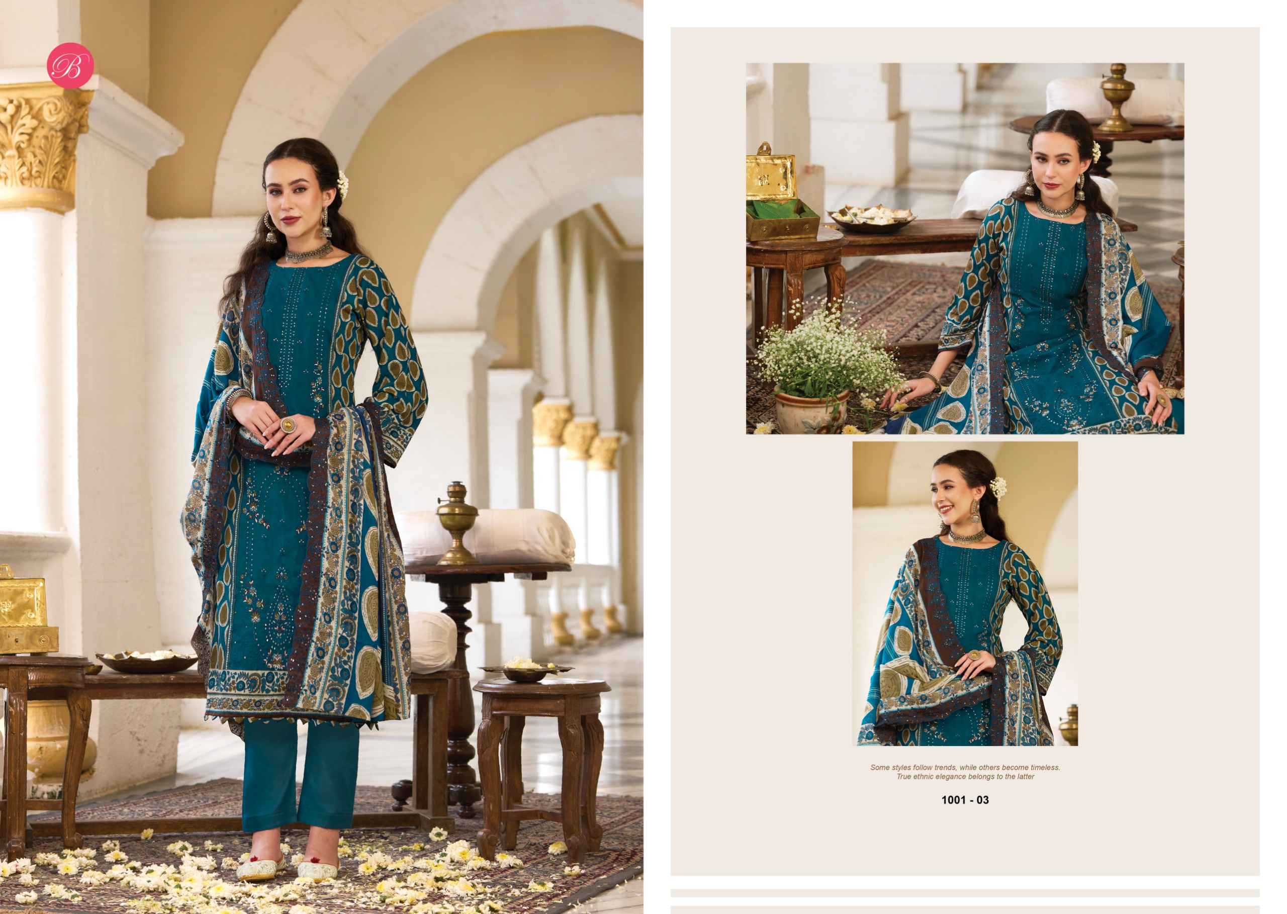 Belliza Noor E Ishq Cotton Dress Material 6 pcs Catalogue