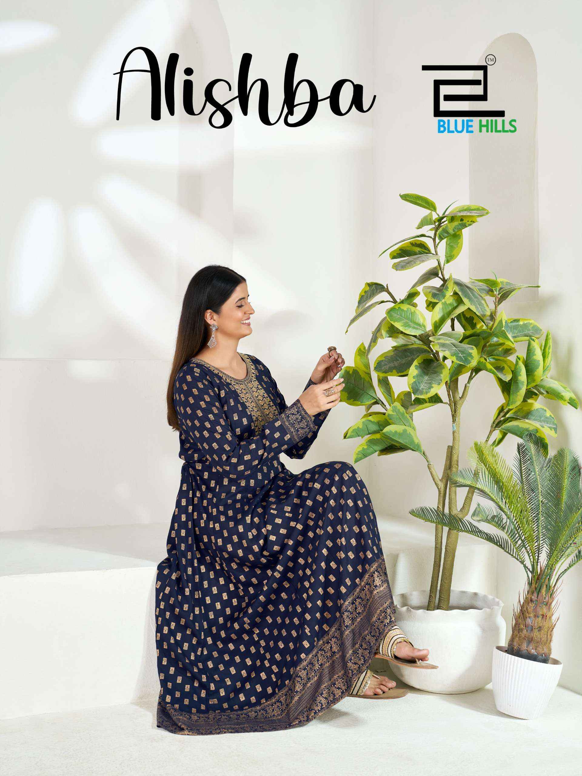 Blue Hills Alishba Rayon Gown 6 pcs Catalogue