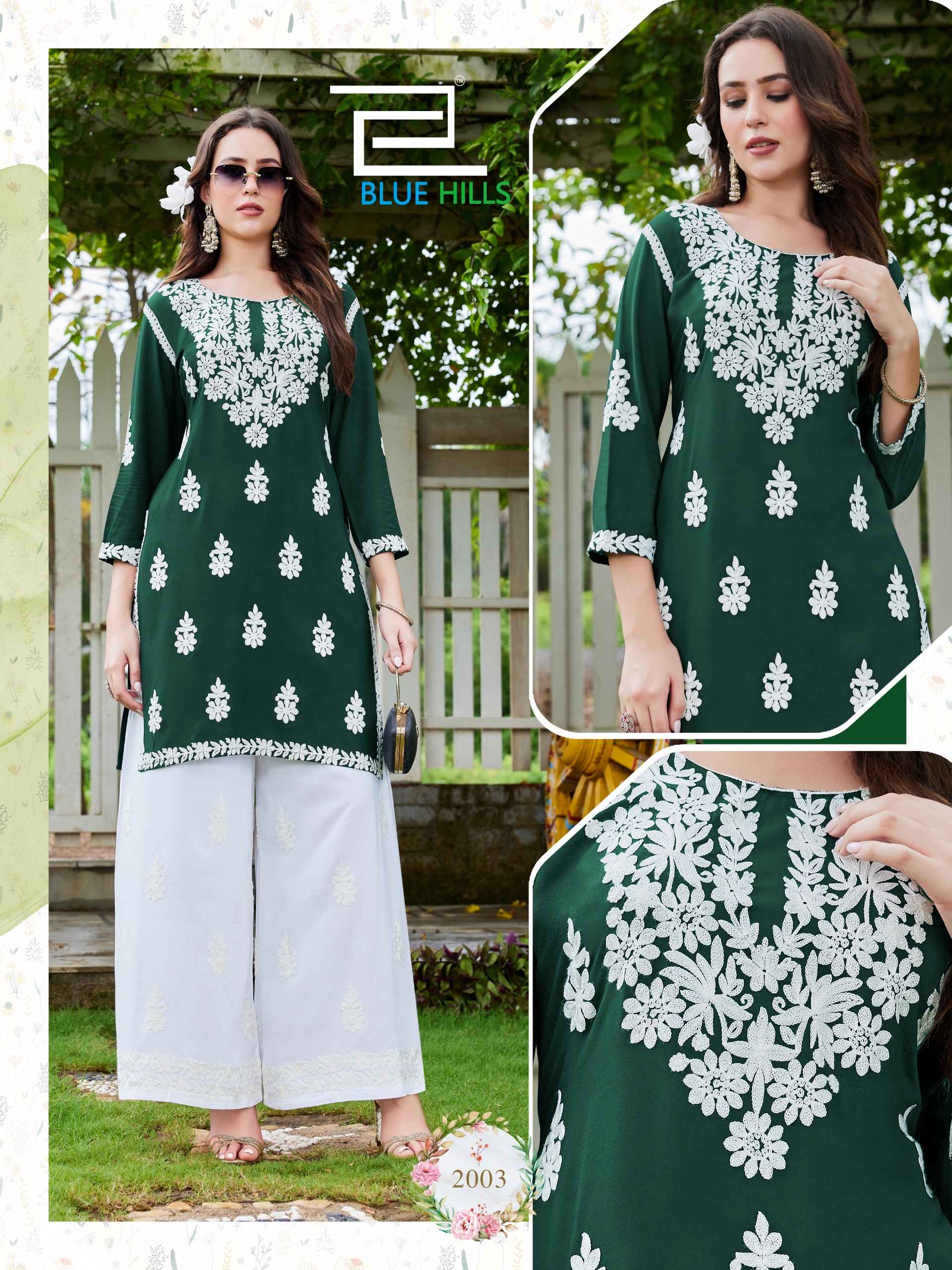 Blue Hills Messi Vol 3 Rayon Kurti With Plazzo 6 pcs Catalogue