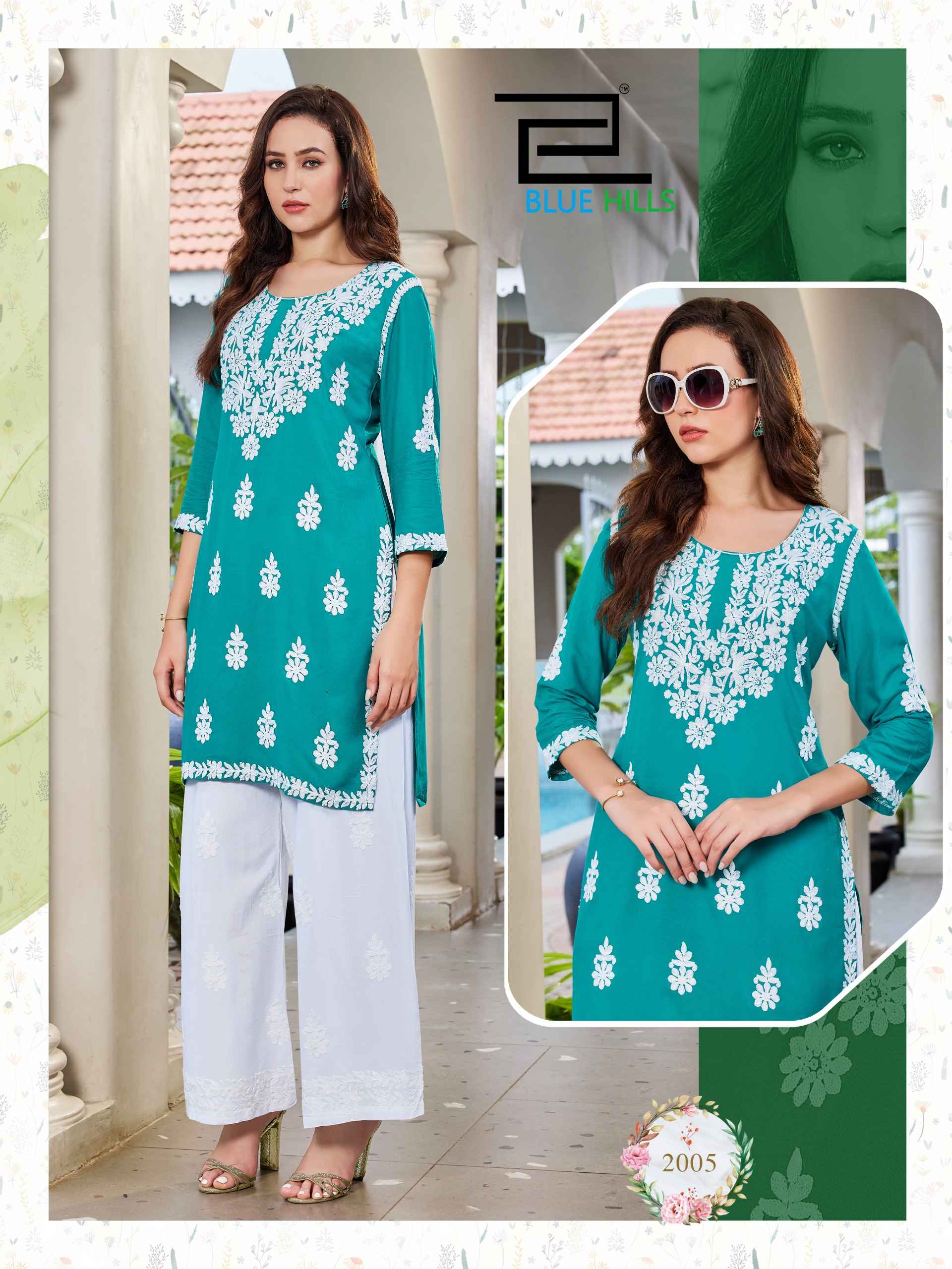 Blue Hills Messi Vol 3 Rayon Kurti With Plazzo 6 pcs Catalogue