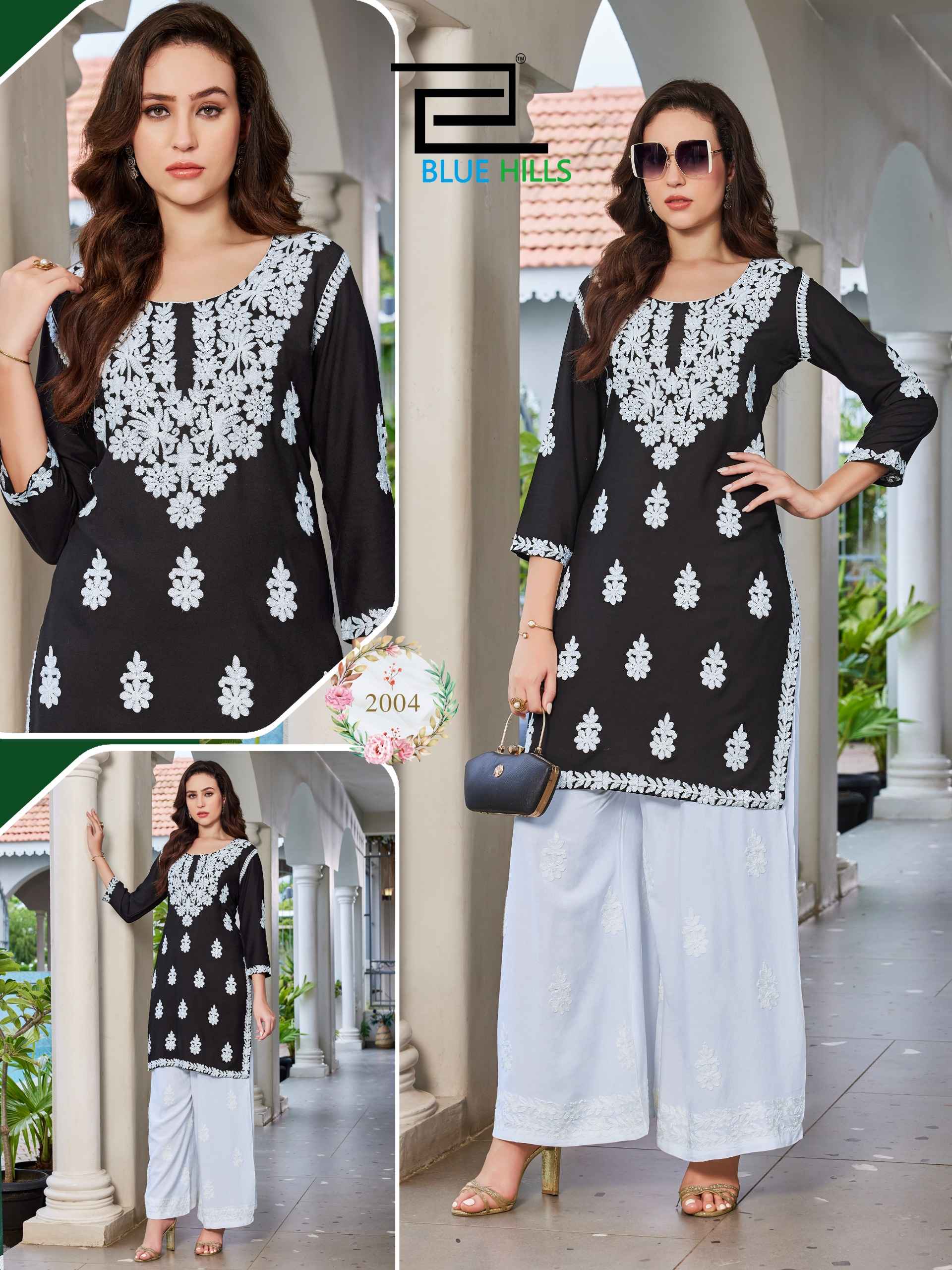Blue Hills Messi Vol 3 Rayon Kurti With Plazzo 6 pcs Catalogue