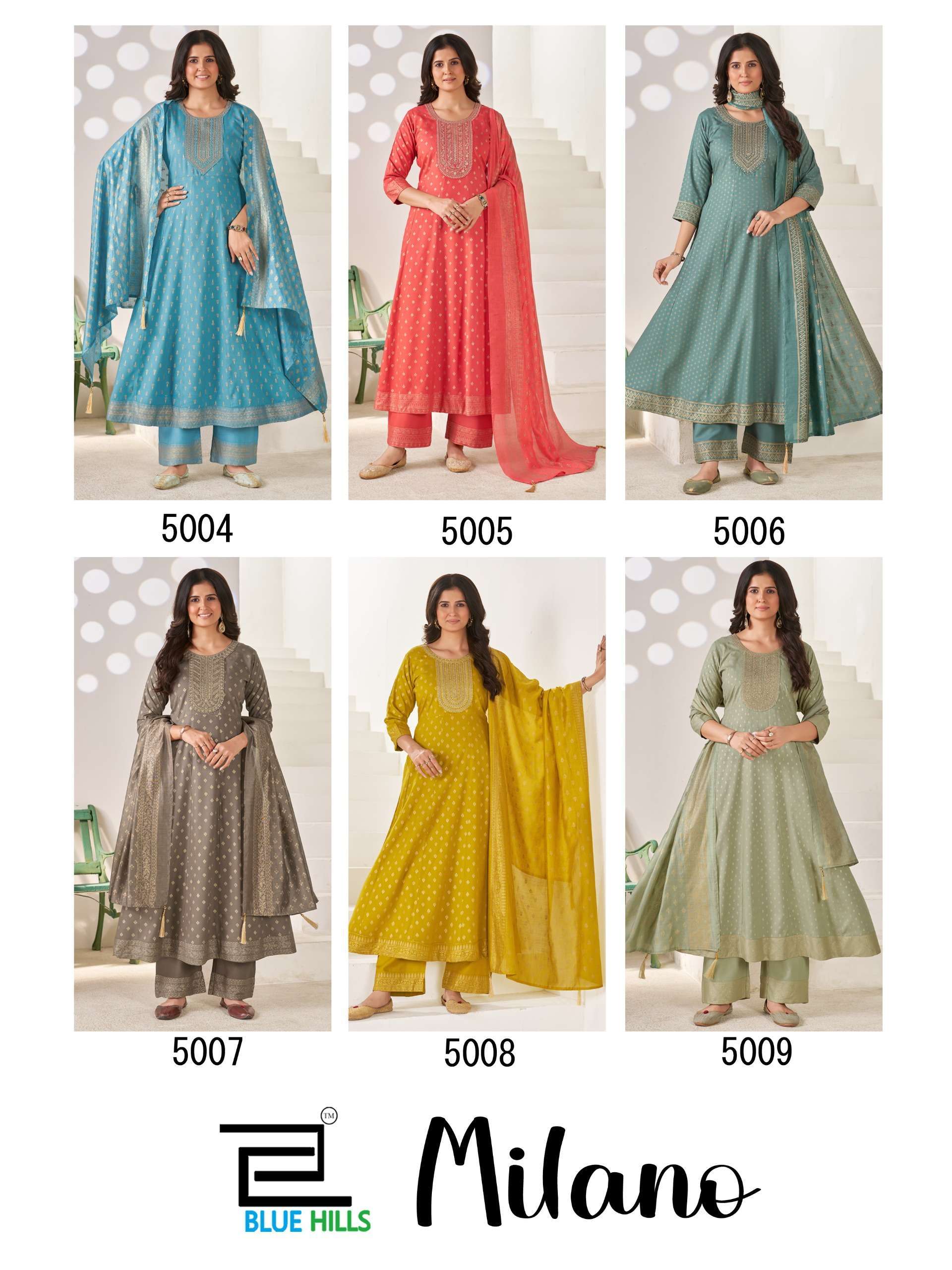 Blue Hills Milano Rayon Kurti Combo 6 pcs Catalogue