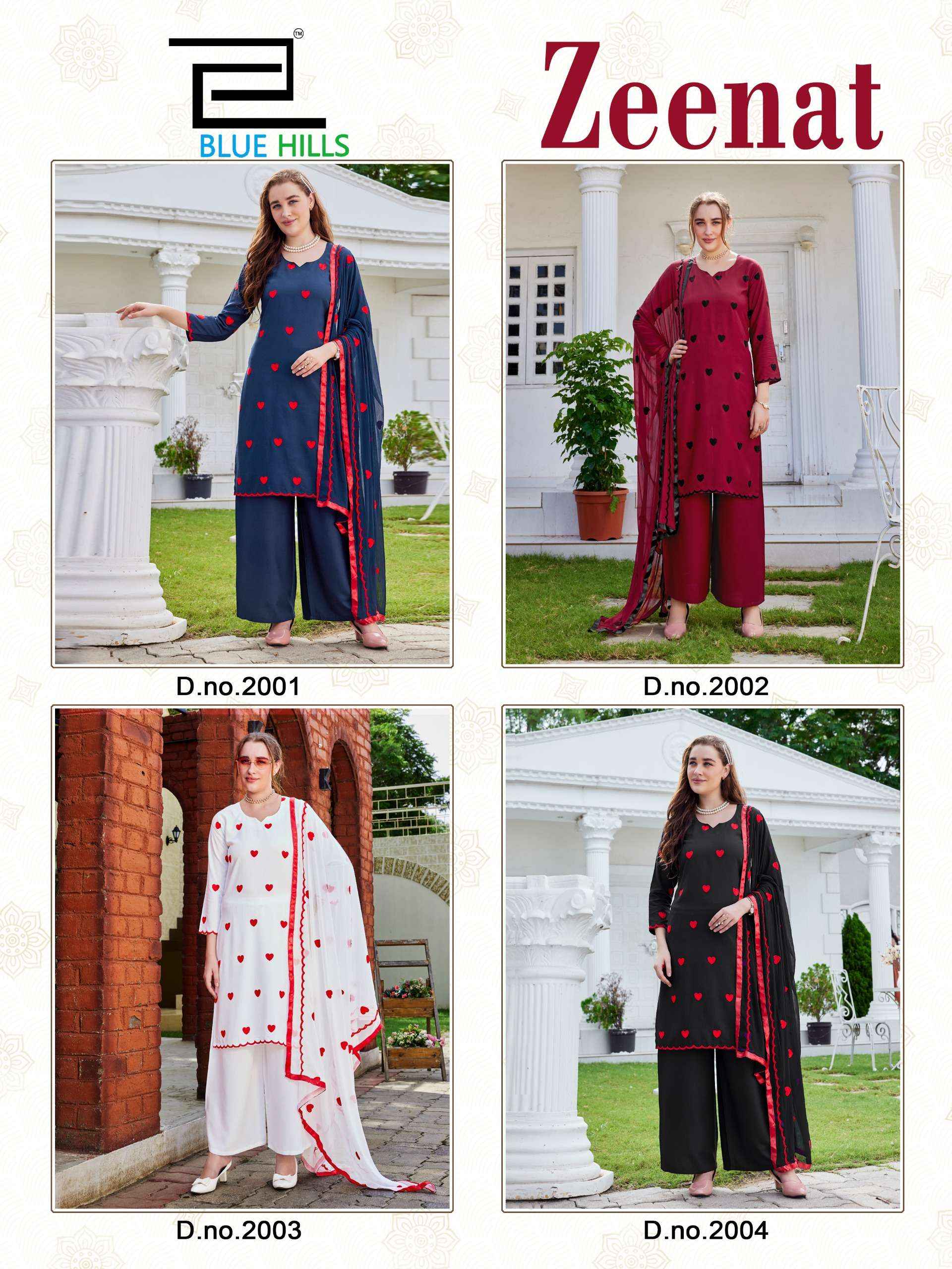 Blue Hills Zeenat Rayon Kurti Combo 4 pcs Catalogue