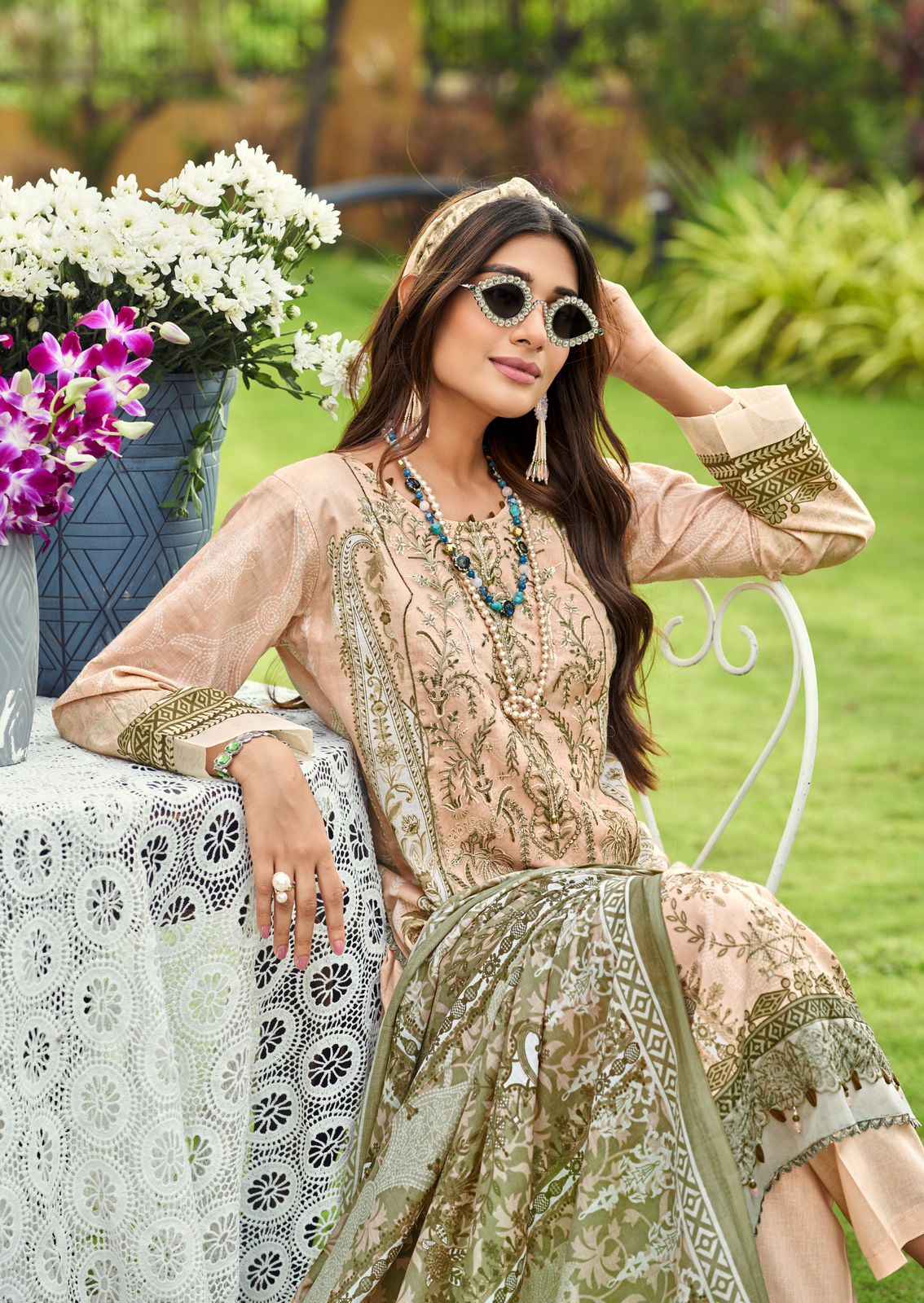 Cosmos Jazmin Vol 4 Lawn Cotton Dress Material 6 pcs Catalogue
