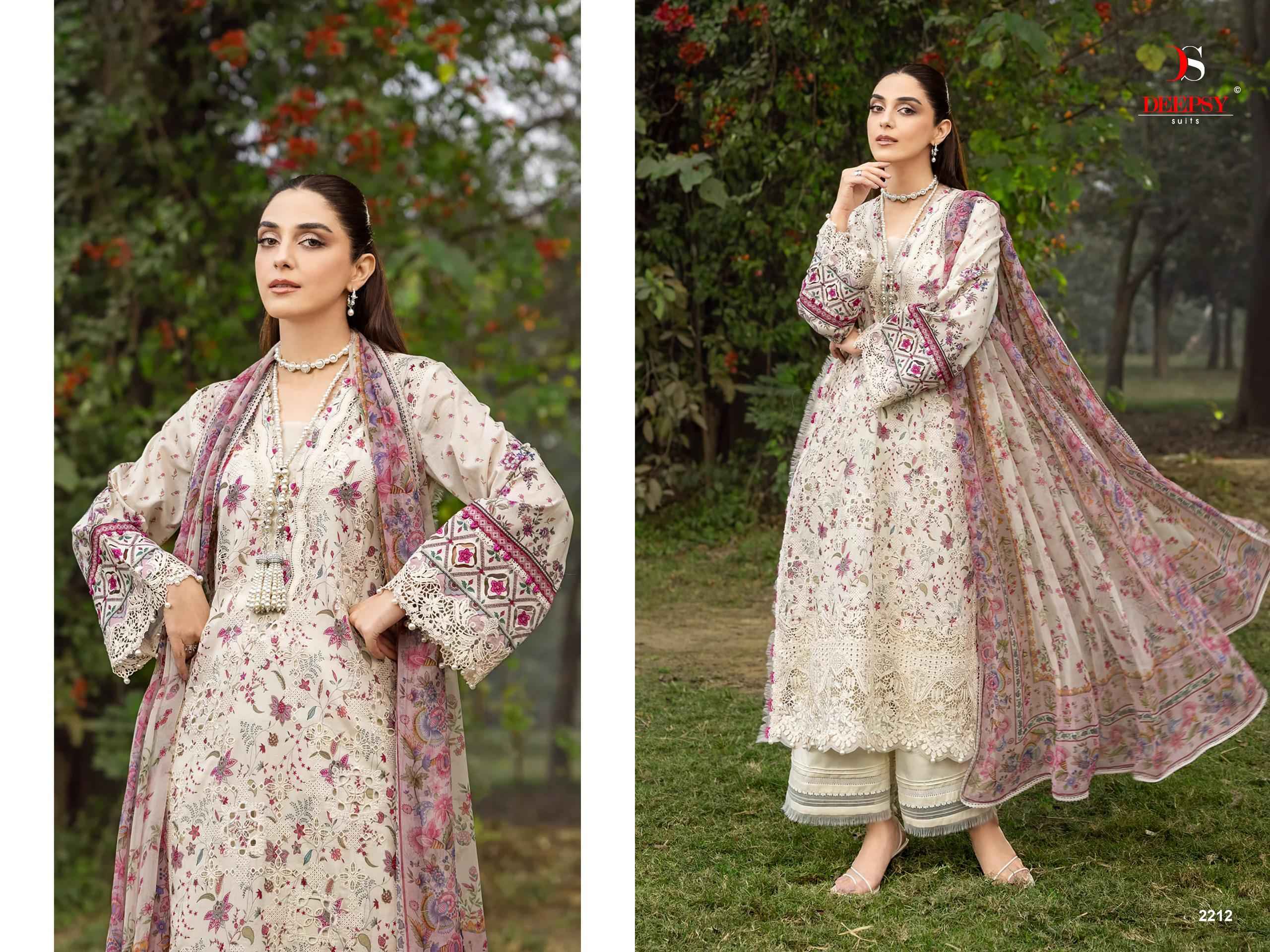 Deepsy Elaf Chikankari Vol 2 Cotton Dress Material 8 pcs Catalogue