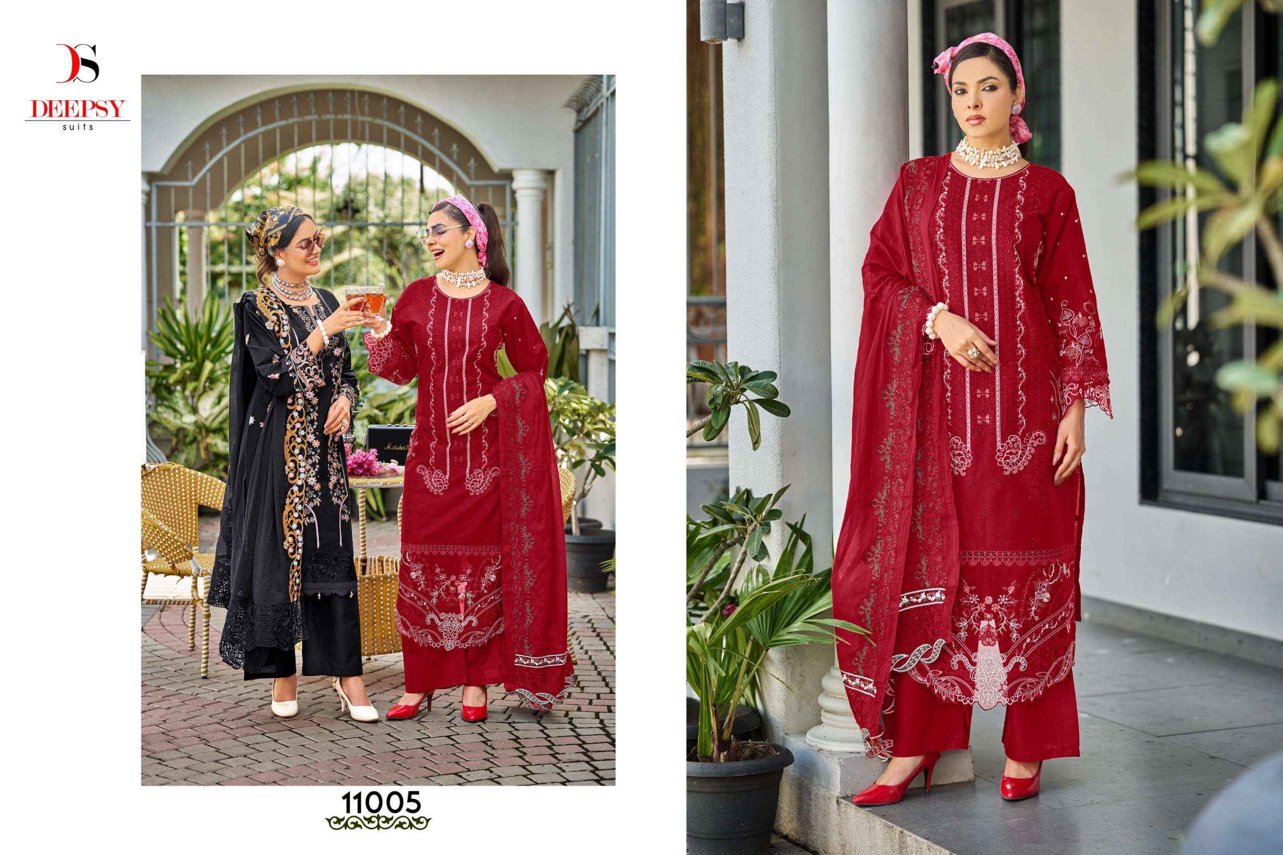 Deepsy Elaf Premium Vol 11 Cotton Dress Material 6 pcs Catalogue