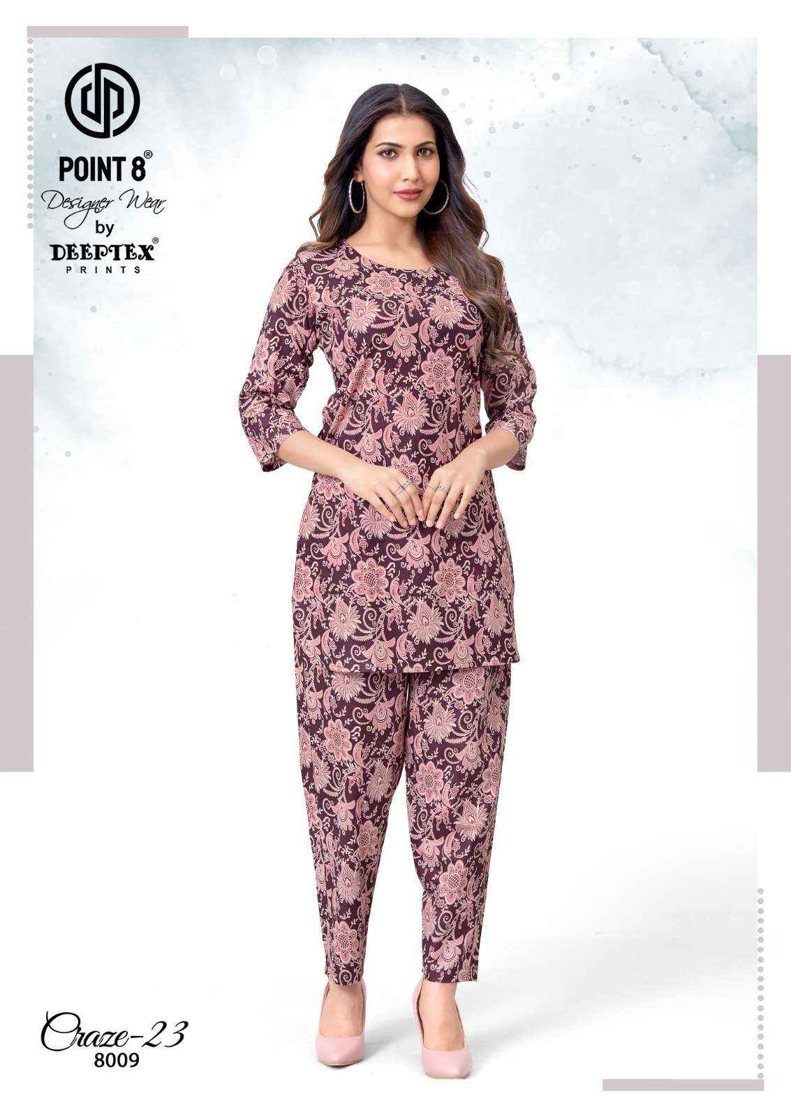 Deeptex Craze Vol 23 Vol 8 Cotton Co Ord Set 10 pcs Catalogue