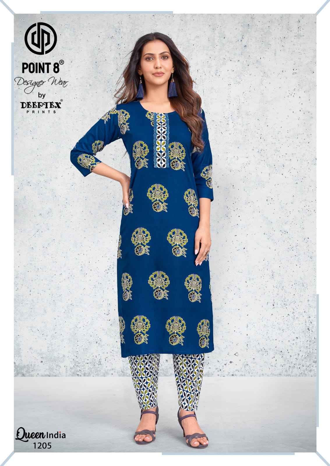 Deeptex Queen India Vol 12 Cotton Kurti With Pant 10 pcs Catalogue