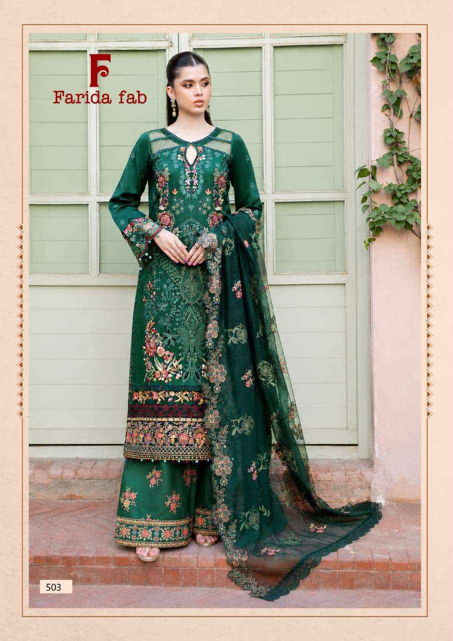 Farida Fab Elaaf Vol 5 Cotton Dress Material 6 pcs Catalogue