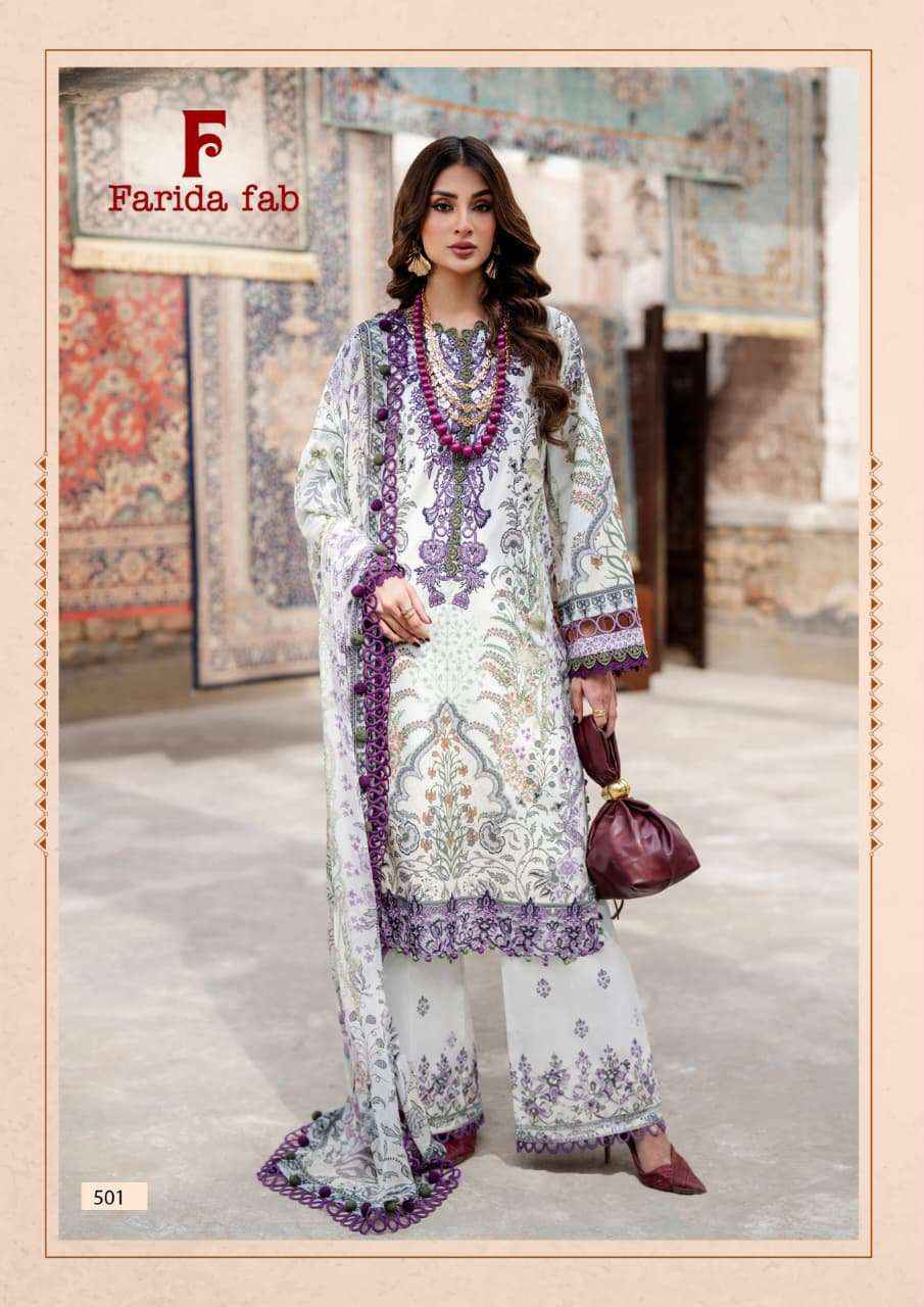 Farida Fab Elaaf Vol 5 Cotton Dress Material 6 pcs Catalogue