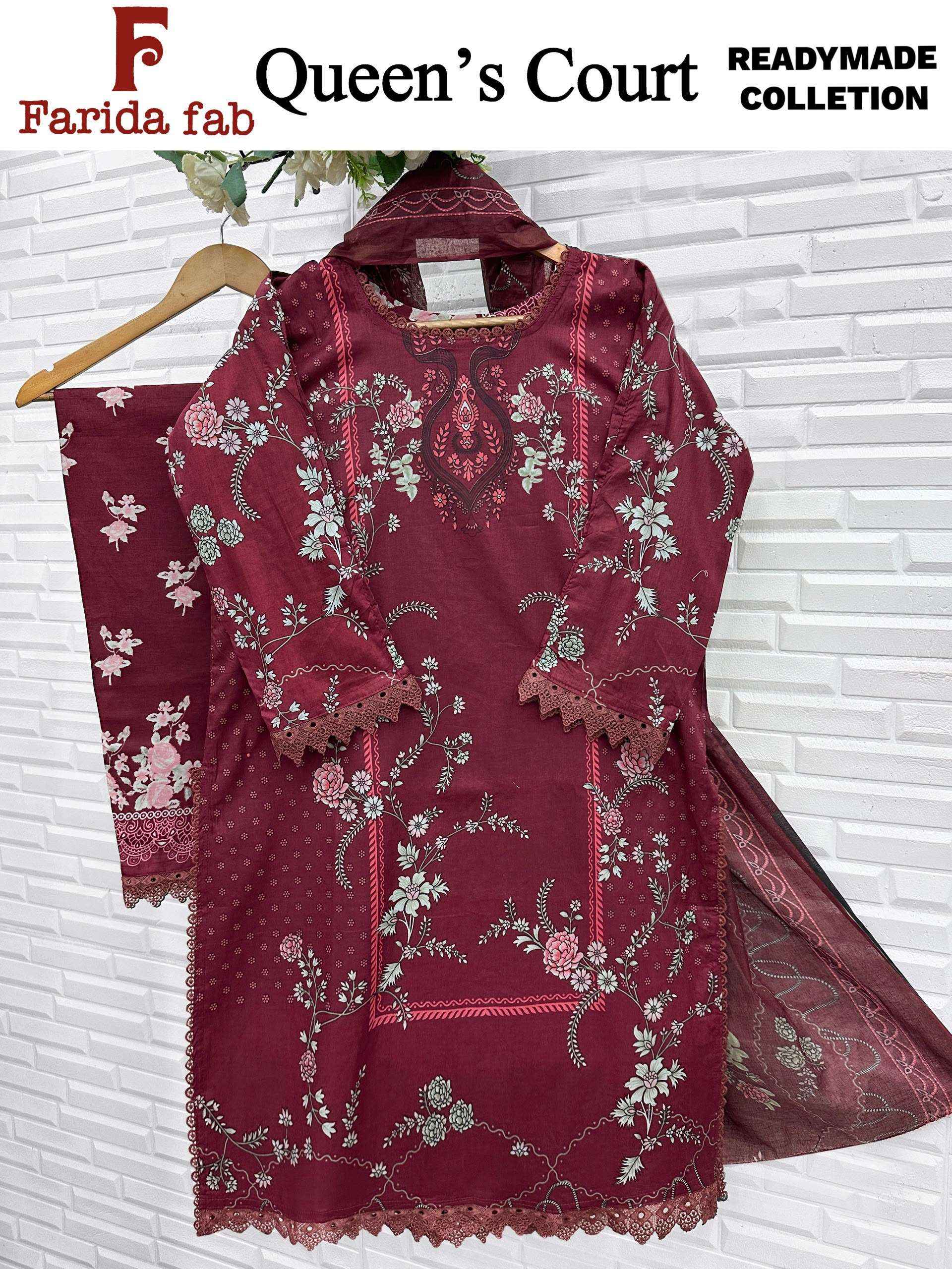 Farida Fab Queens Court Readymade Cotton Dress 6 pcs Catalogue