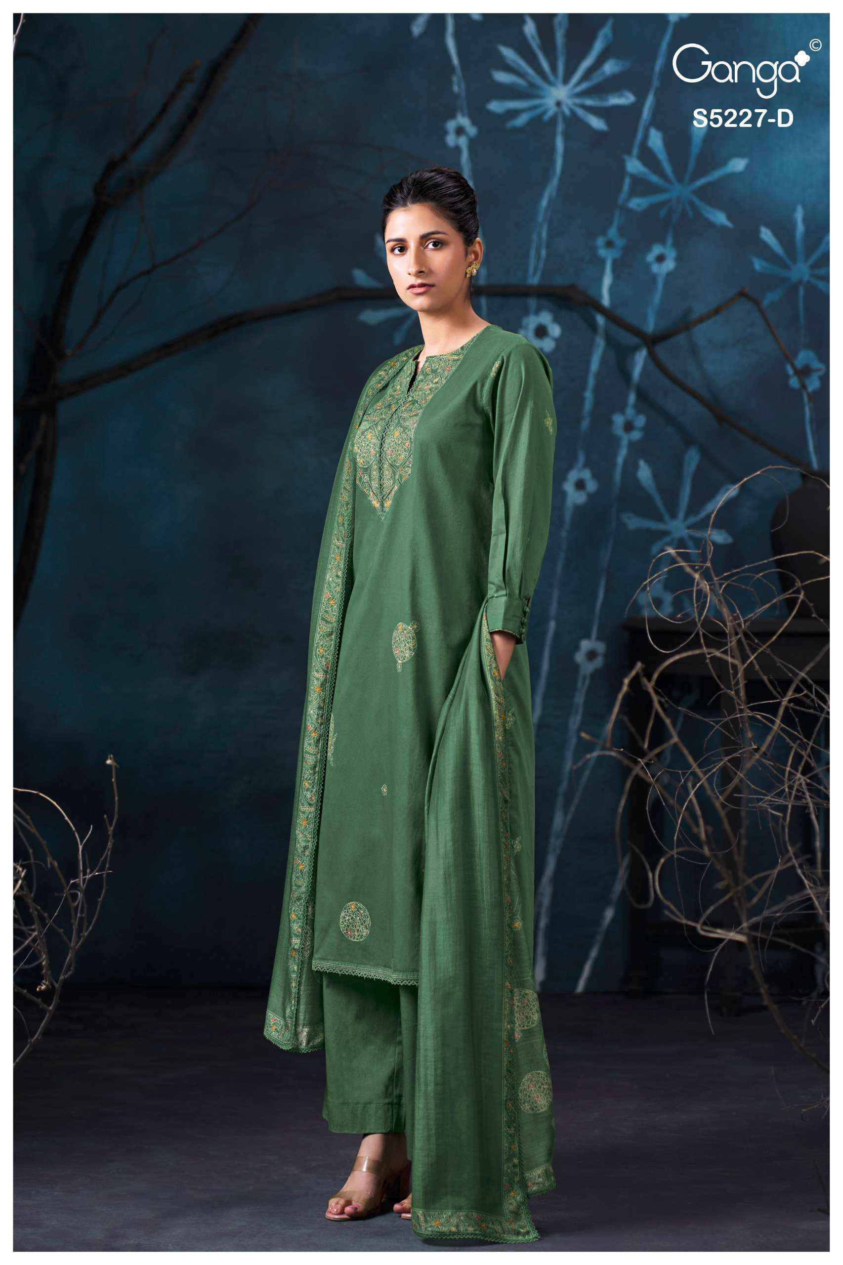 Ganga Mehak Cotton Dress Material 4 pcs Catalogue
