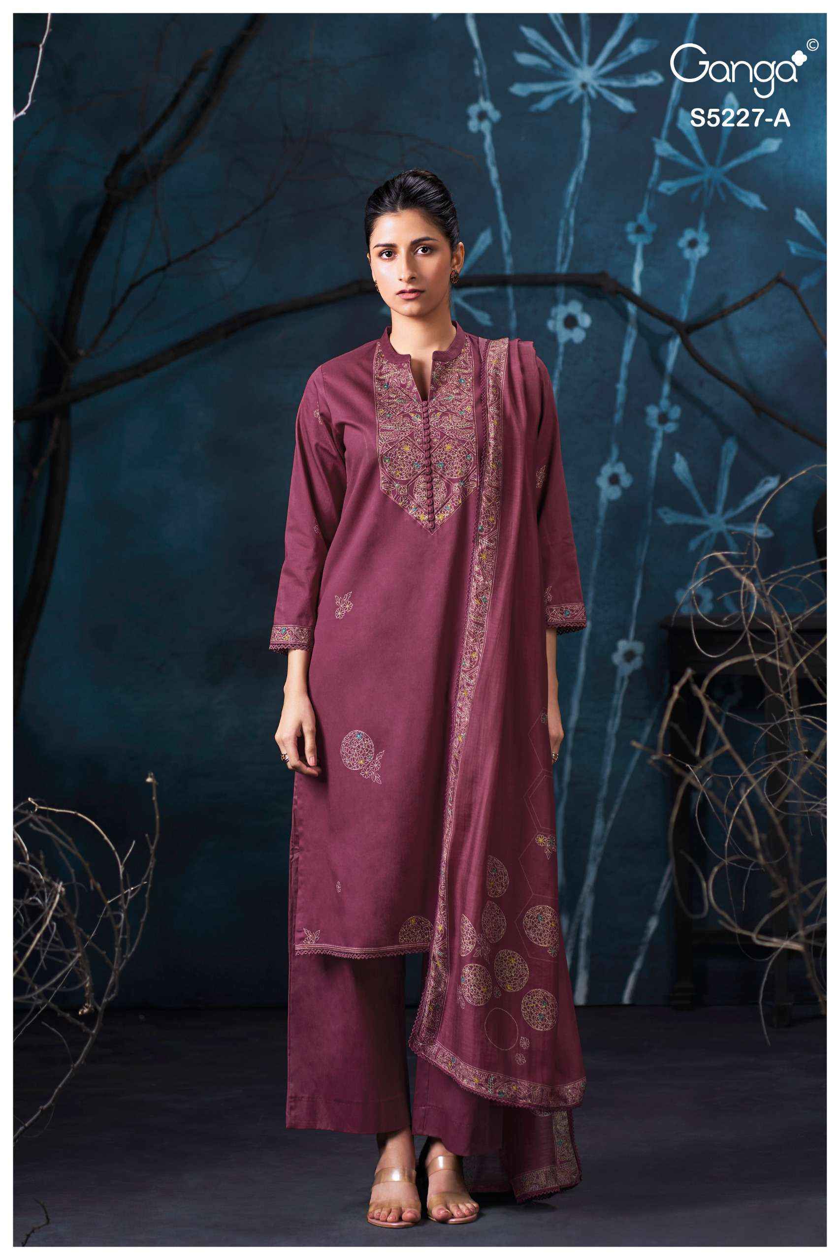 Ganga Mehak Cotton Dress Material 4 pcs Catalogue