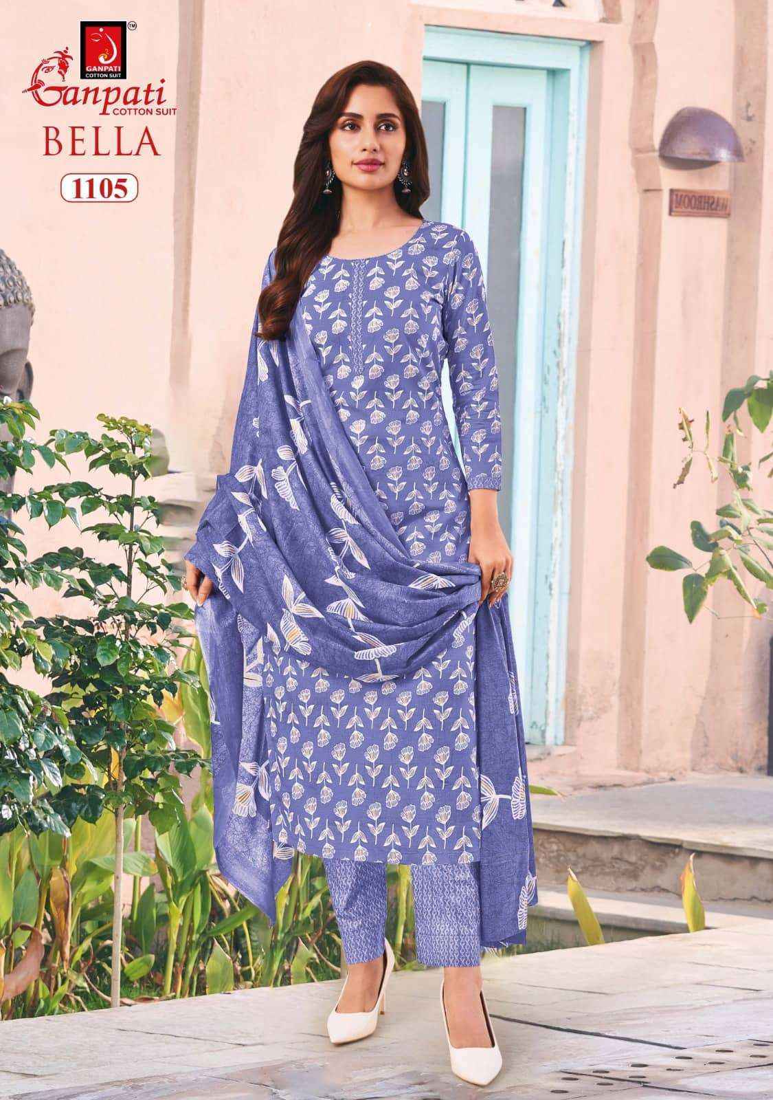 Ganpati Bella Vol 11 Cotton Dress Material 12 pcs Catalogue