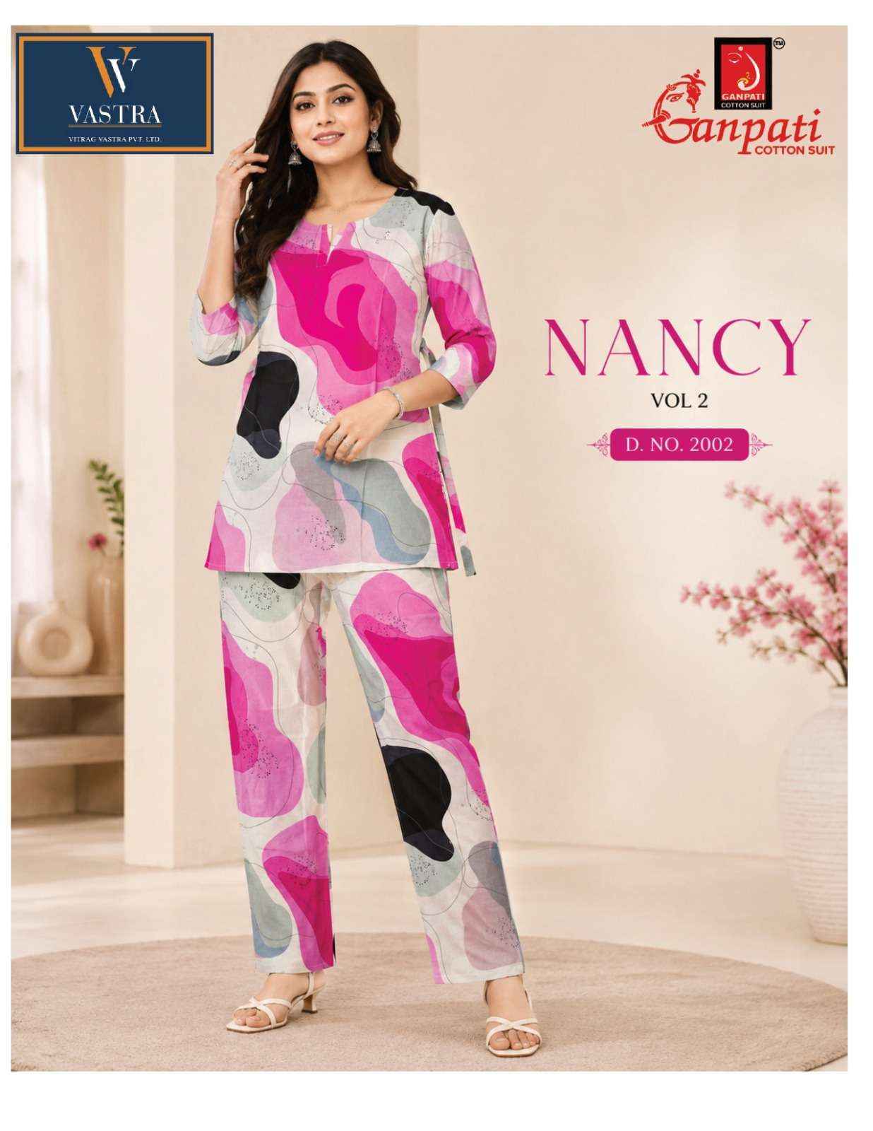 Ganpati Nancy Vol 2 Rayon Co Ord Set 12 pcs Catalogue