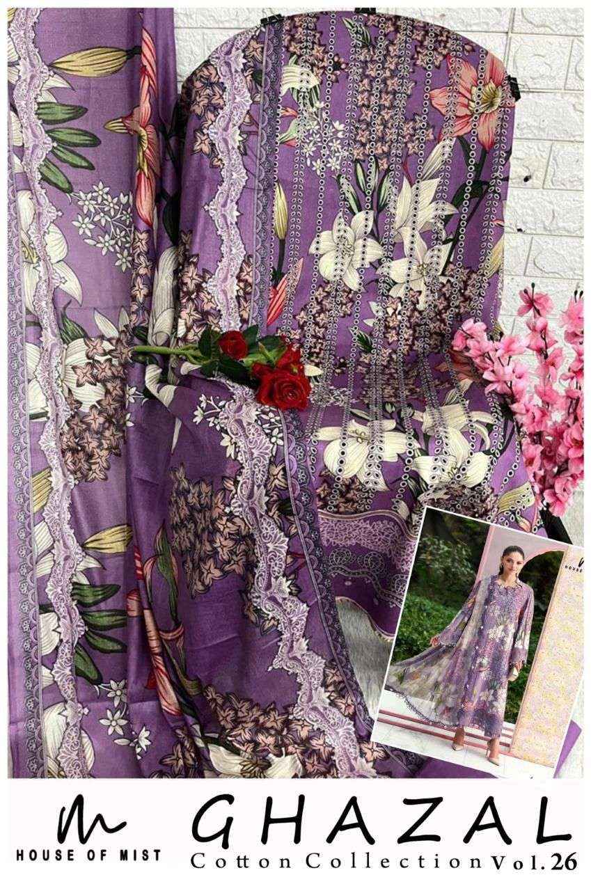 House Of Mist Ghazal Cotton Collection Vol 26 Cotton Dress Material 6 pcs Catalogue