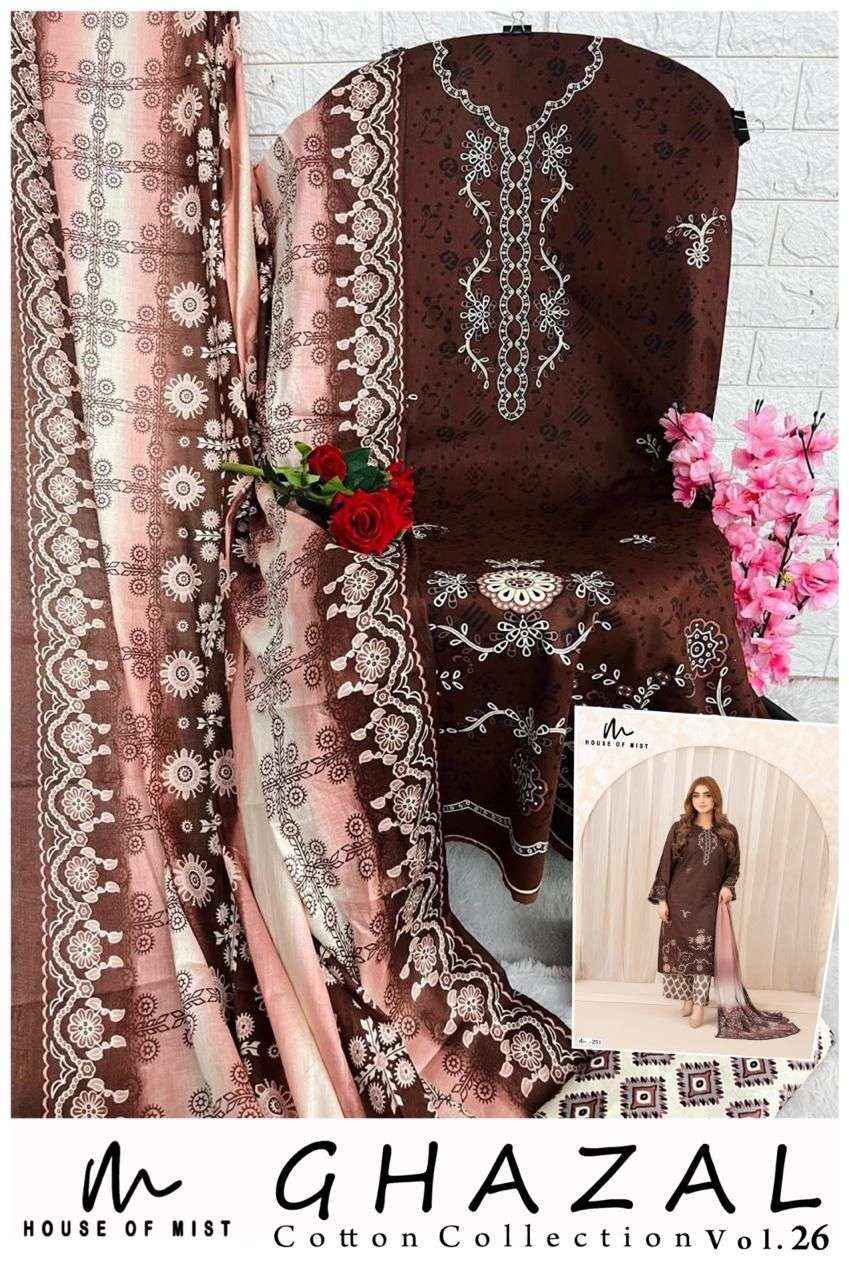 House Of Mist Ghazal Cotton Collection Vol 26 Cotton Dress Material 6 pcs Catalogue
