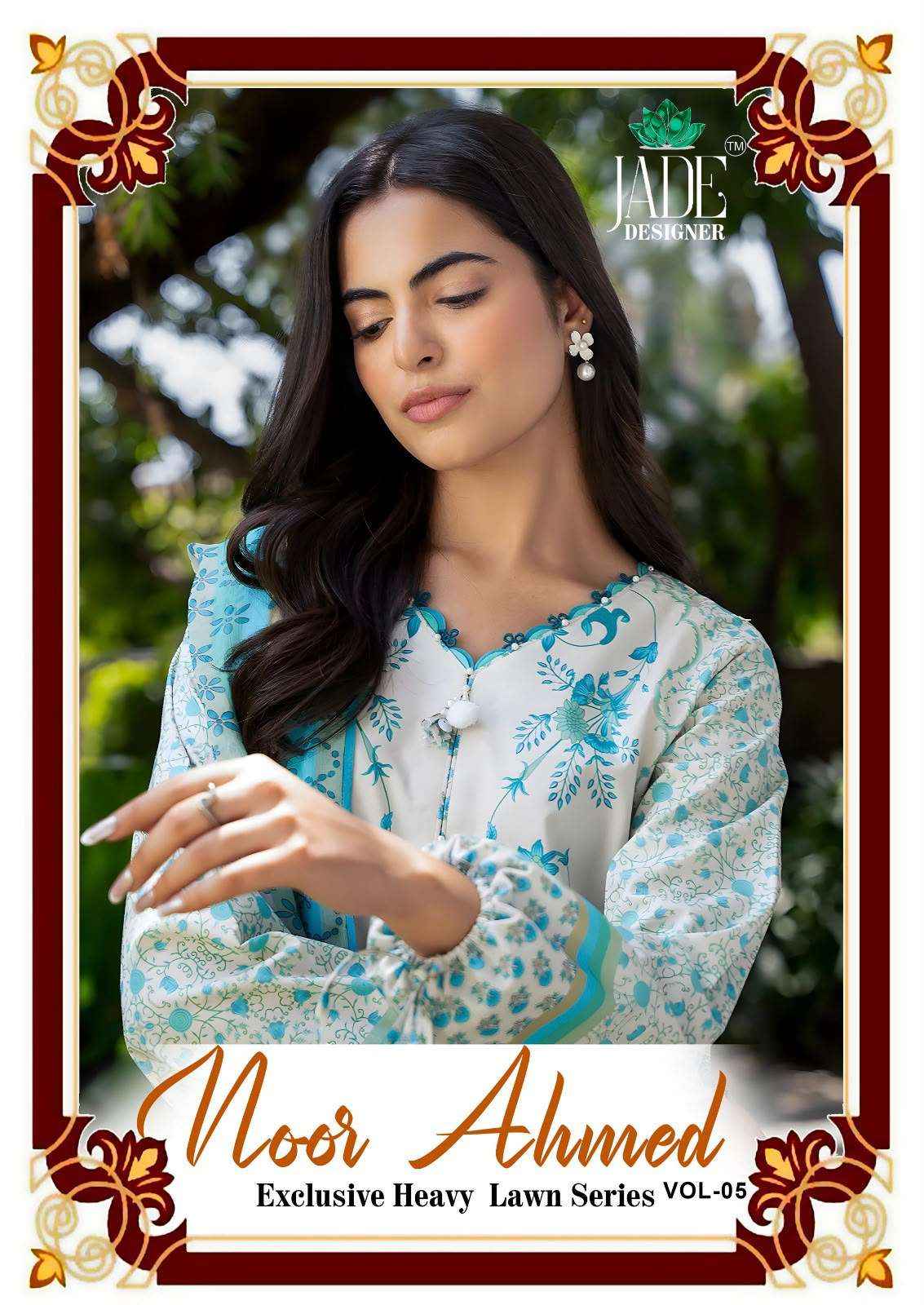 Jade Noor Ahmed Vol 5 Lawn Cotton Dress Material 6 pcs Catalogue