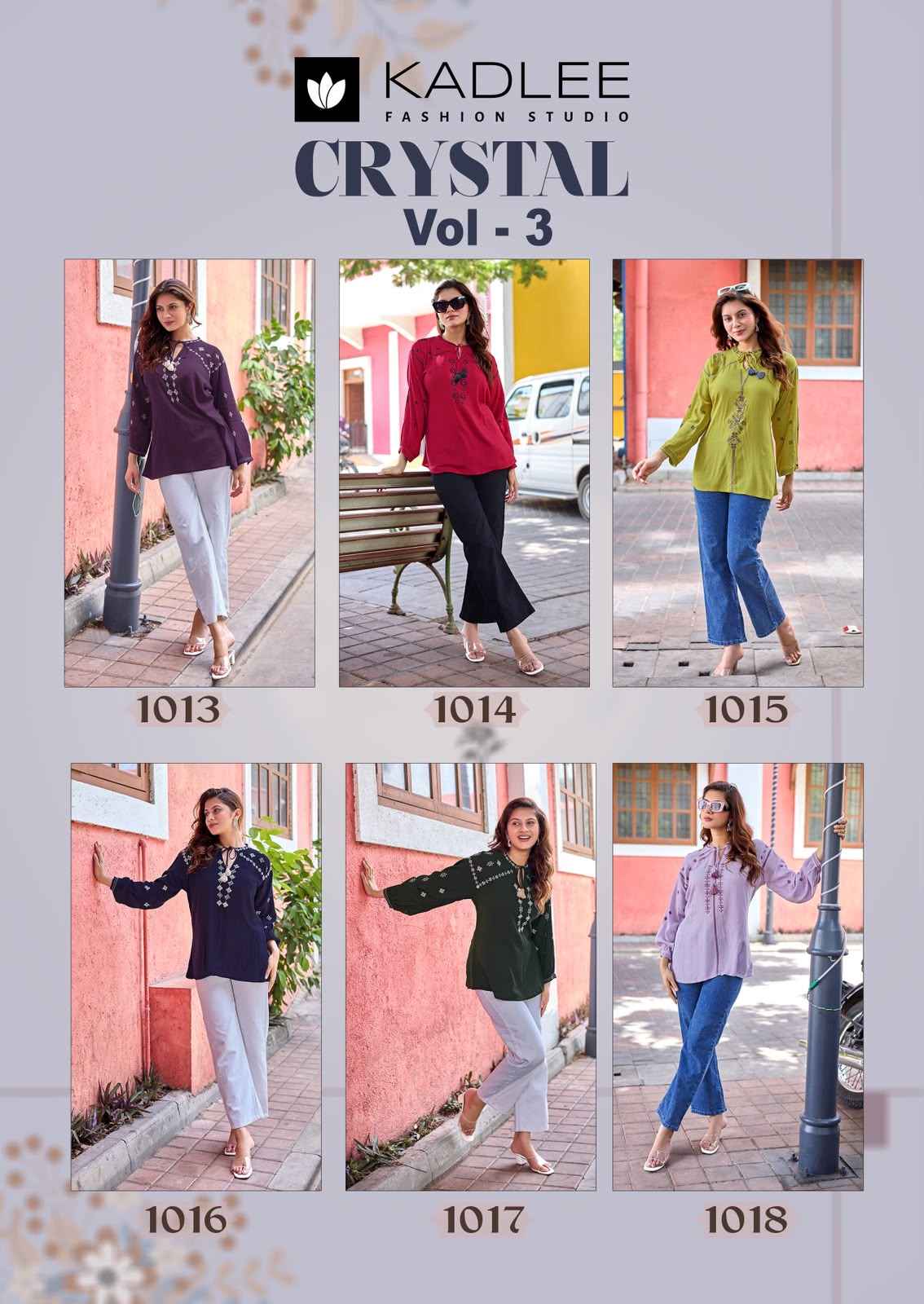 Kadlee Crystal Vol 3 Rayon Western Top 6 pcs Catalogue