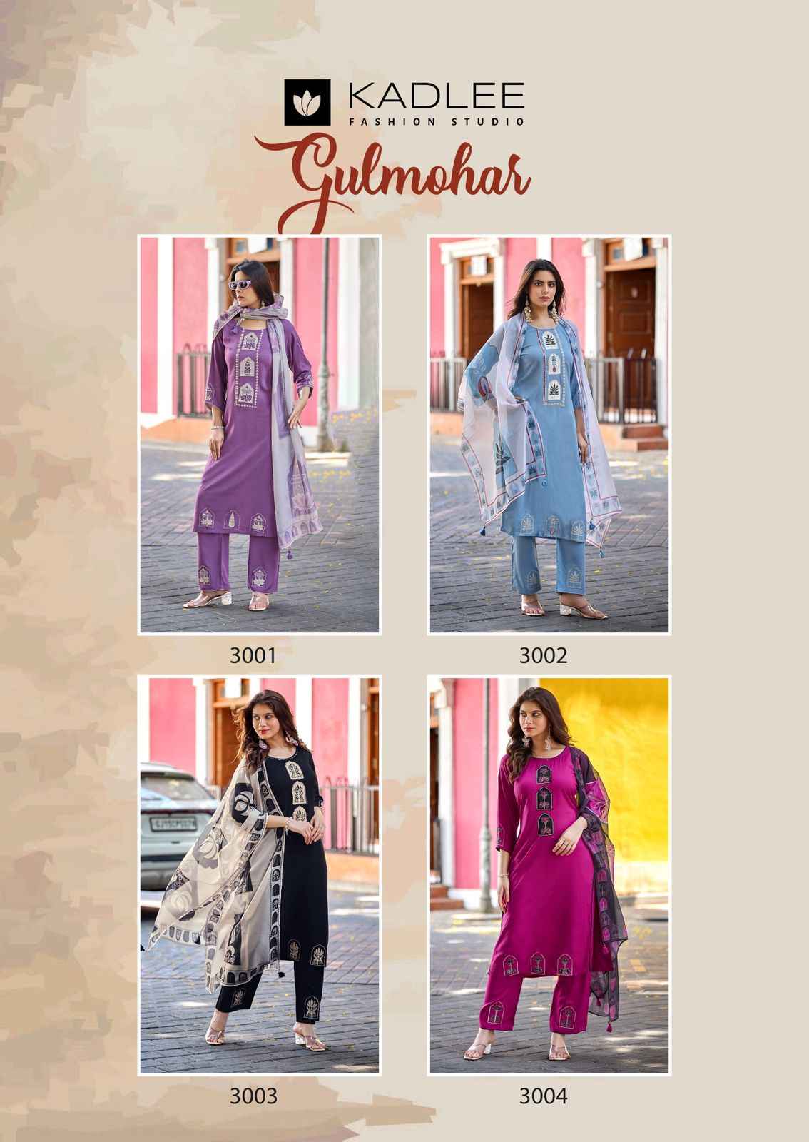Kadlee Gulmohar Rayon Kurti Combo 4 pcs Catalogue