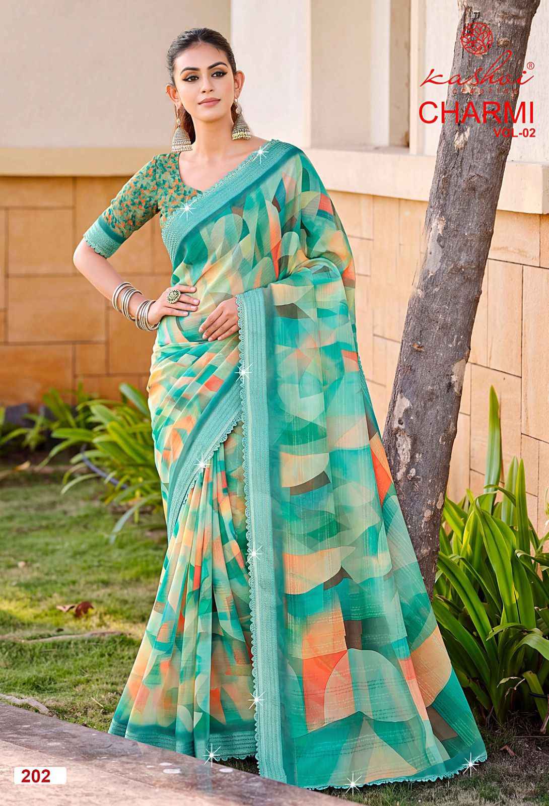 Kashvi Charmi Vol 2 Swarovski Work Saree 8 pcs Catalogue