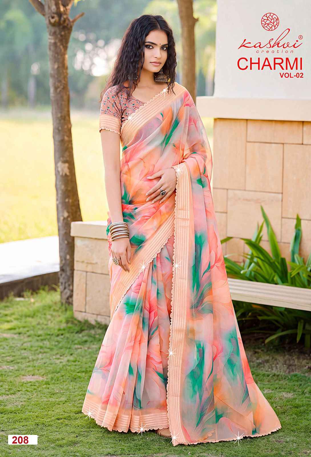 Kashvi Charmi Vol 2 Swarovski Work Saree 8 pcs Catalogue