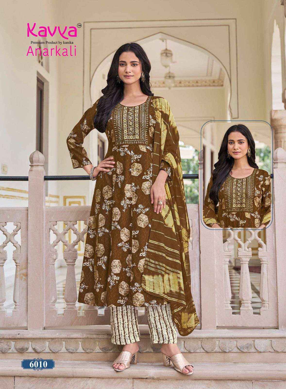 Kavya Anarkali Vol 6 Rayon Kurti Combo 10 pcs Catalogue