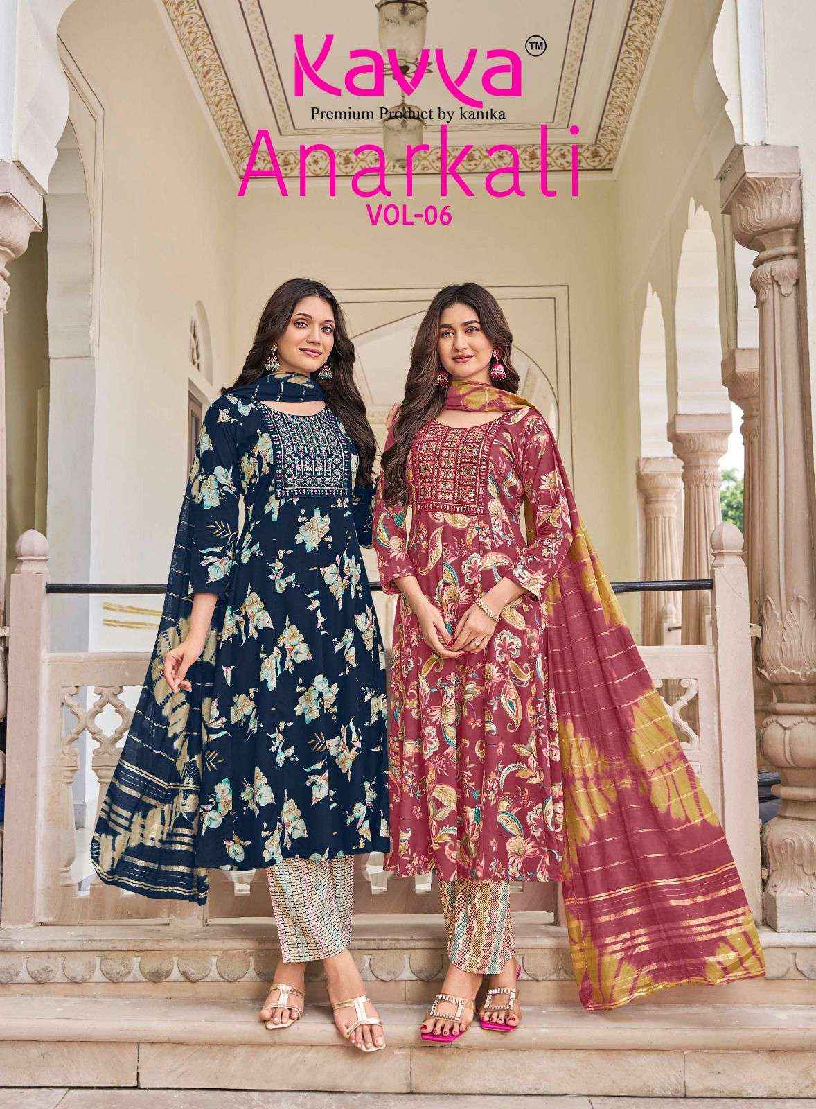 Kavya Anarkali Vol 6 Rayon Kurti Combo 10 pcs Catalogue