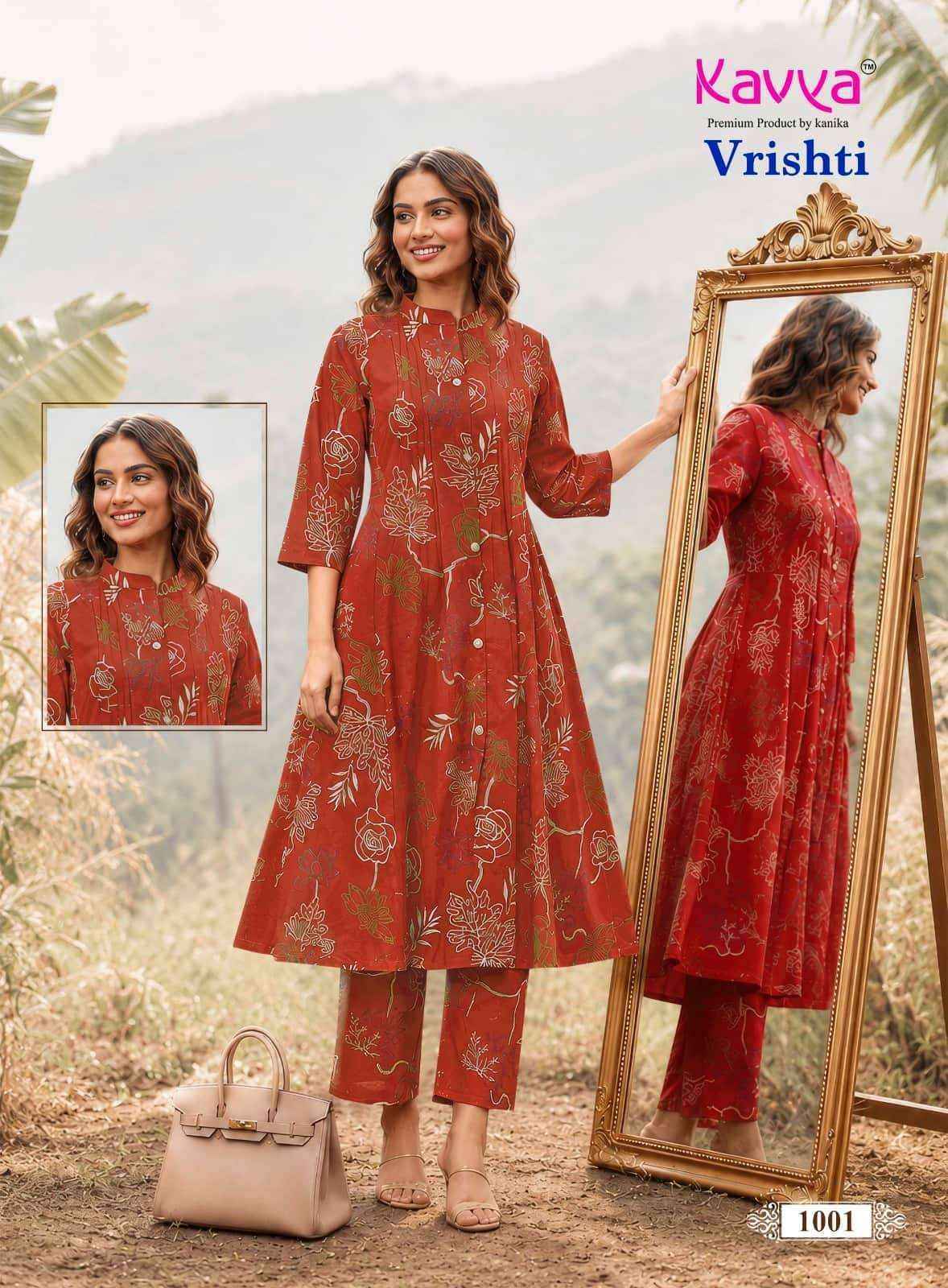 Kavya Vrishti Vol 1 Rayon Kurti With Bottom 10 pcs Catalogue
