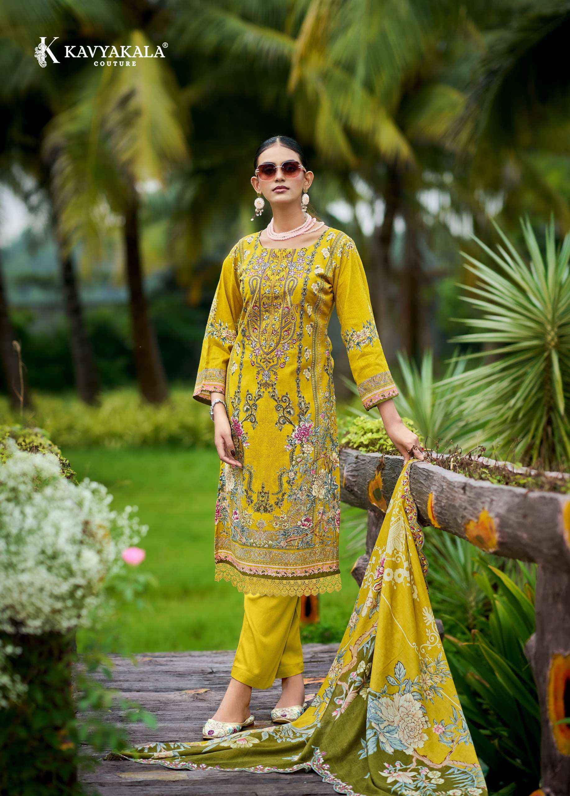 Kavyakala Anarkali Vol 28 Lawn Cotton Dress Material 8 pcs Catalogue