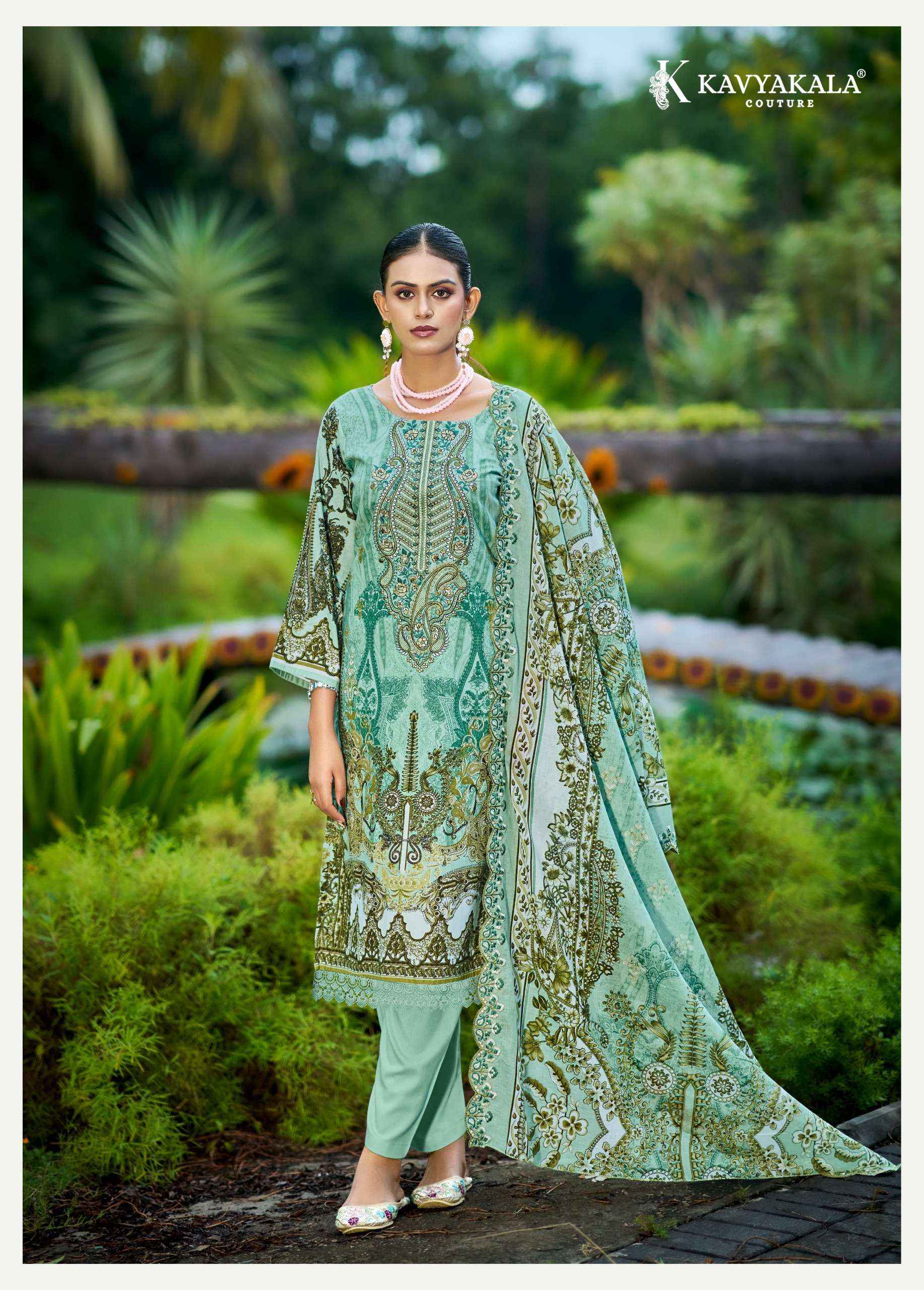Kavyakala Anarkali Vol 28 Lawn Cotton Dress Material 8 pcs Catalogue