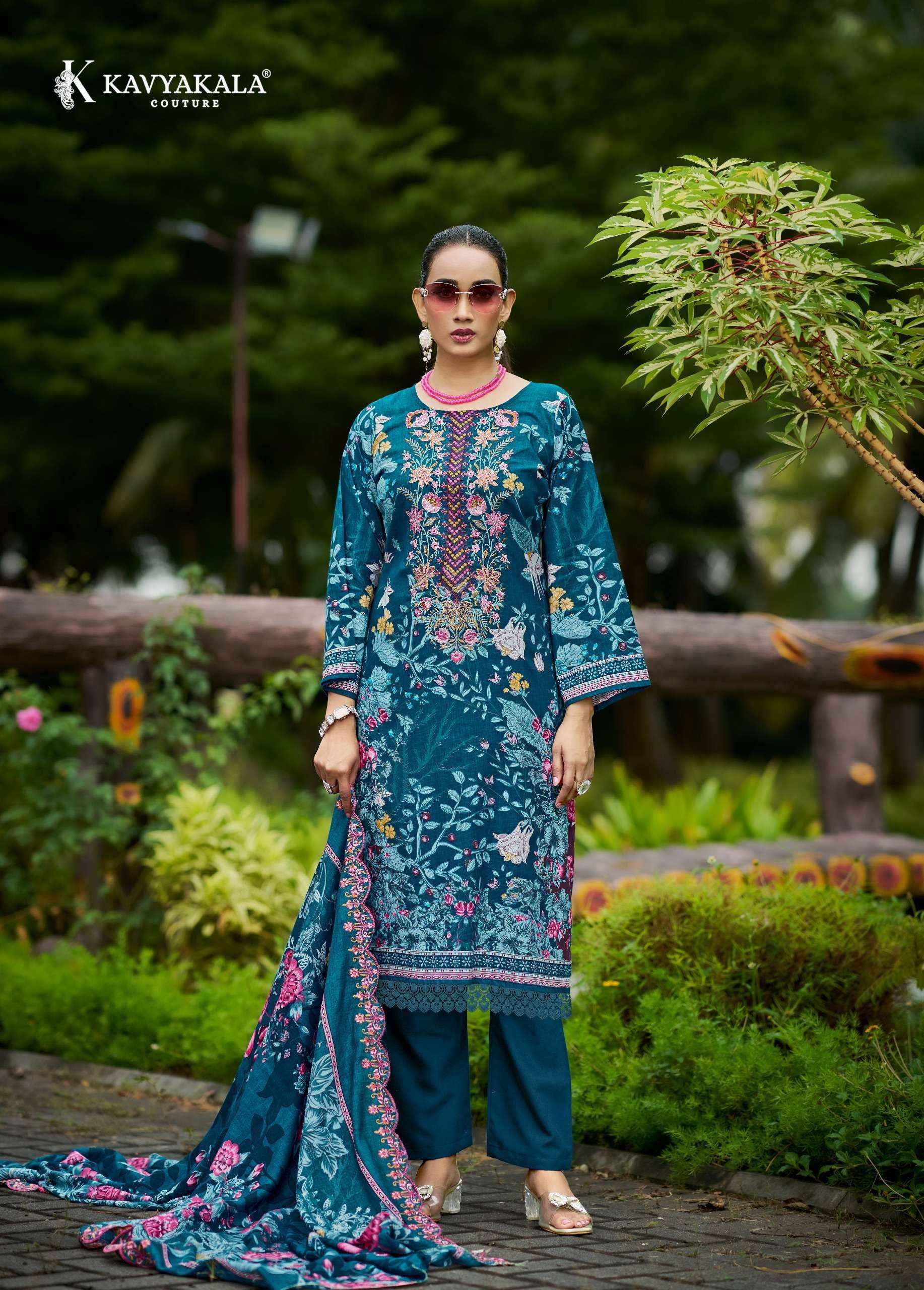 Kavyakala Anarkali Vol 28 Lawn Cotton Dress Material 8 pcs Catalogue
