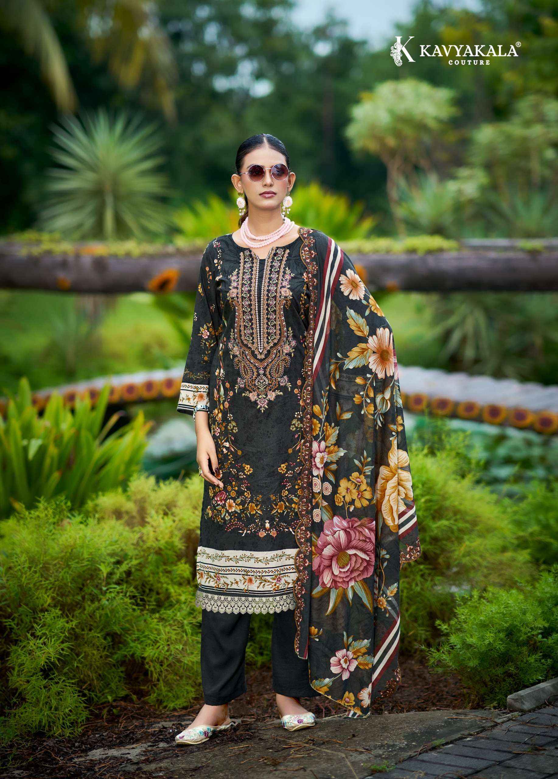 Kavyakala Anarkali Vol 28 Lawn Cotton Dress Material 8 pcs Catalogue