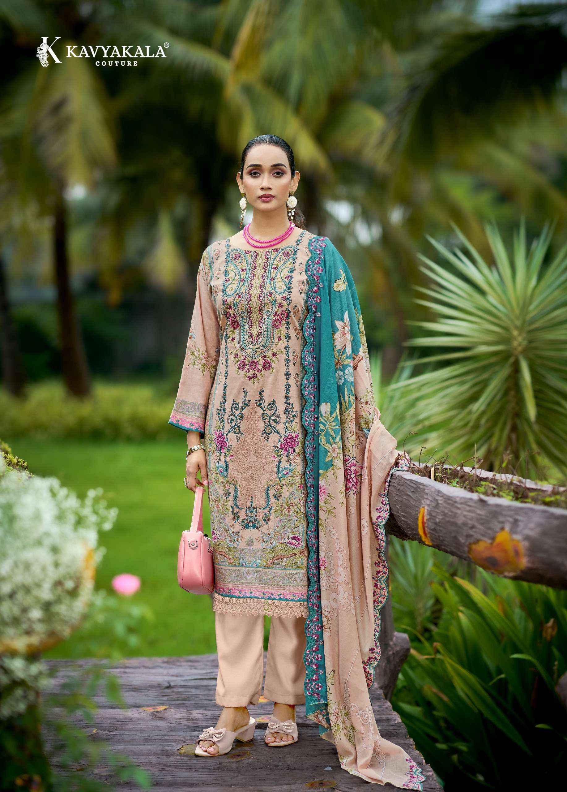 Kavyakala Anarkali Vol 28 Lawn Cotton Dress Material 8 pcs Catalogue