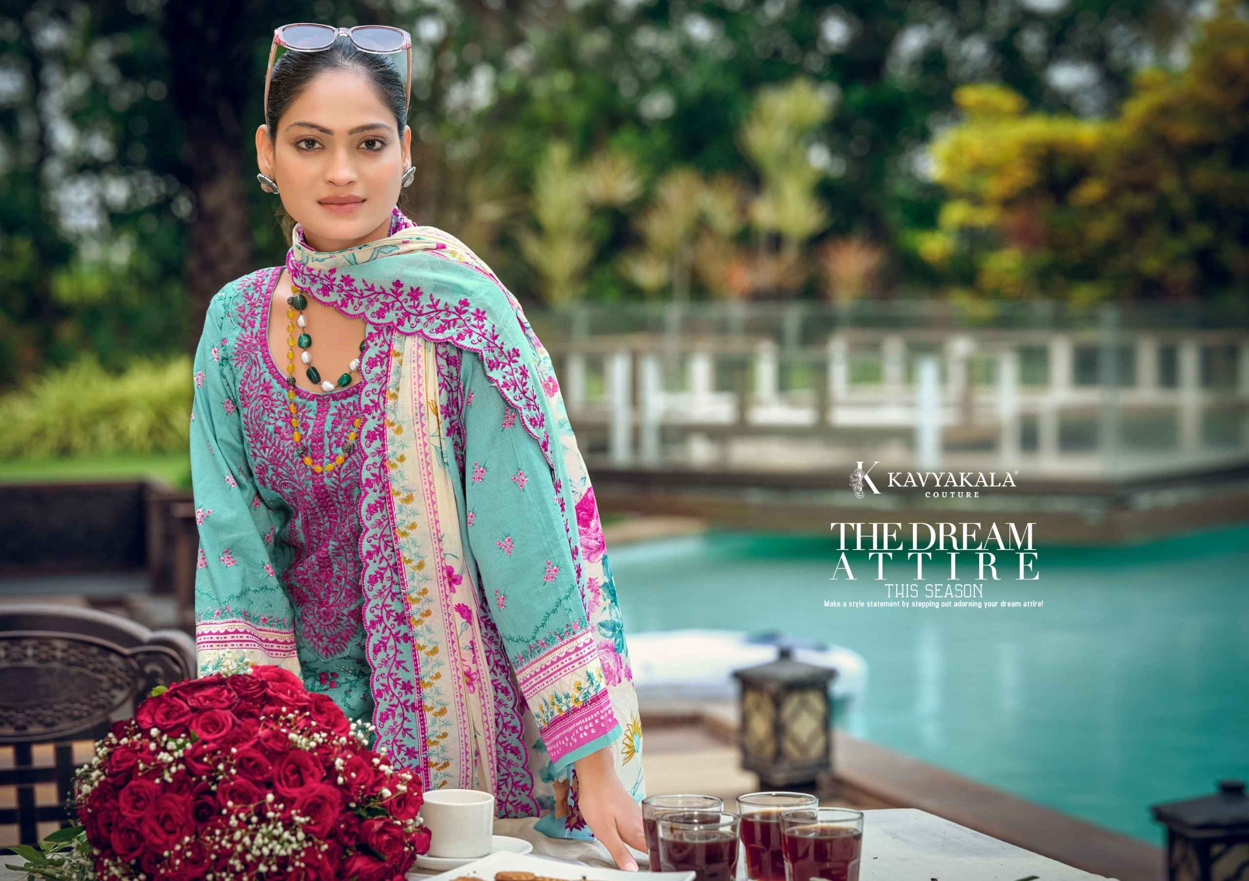 Kavyakala Mahnoor Lawn Cotton Dress Material 6 pcs Catalogue