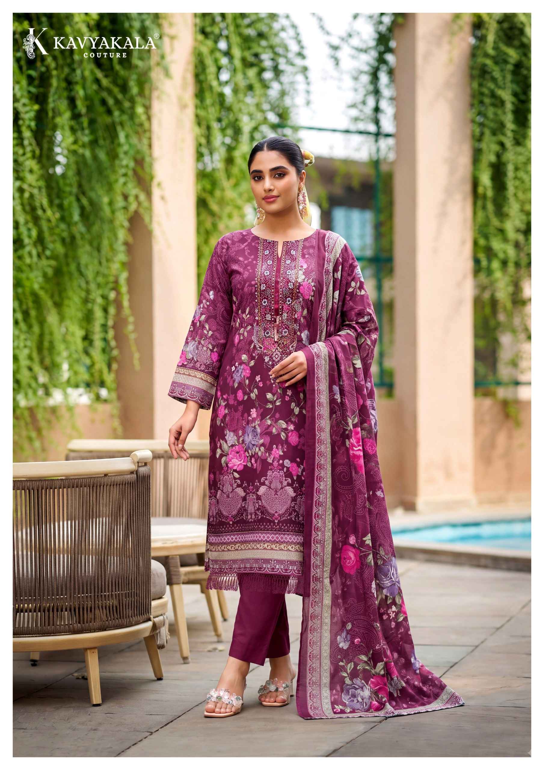 Kavyakala Rihaana Vol 17 Lawn Cotton Dress Material 8 pcs Catalogue