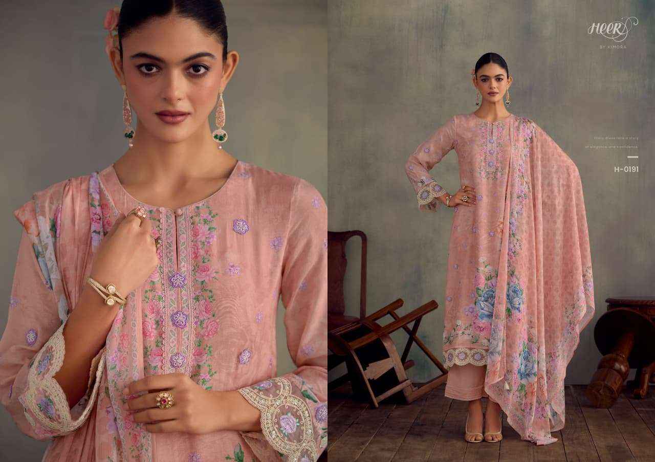 Kimora Heer Jazz Muslin Dress Material 6 pcs Catalogue