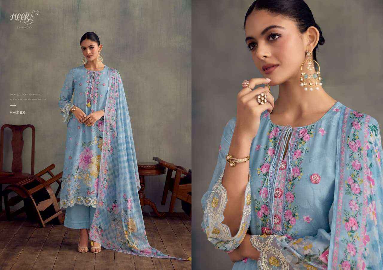 Kimora Heer Jazz Muslin Dress Material 6 pcs Catalogue