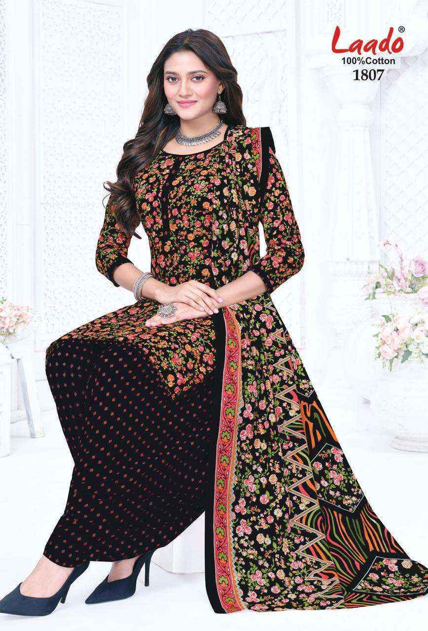 Laado Nadiya Patiyala Vol 18 Cotton Dress Material 12 pcs Catalogue