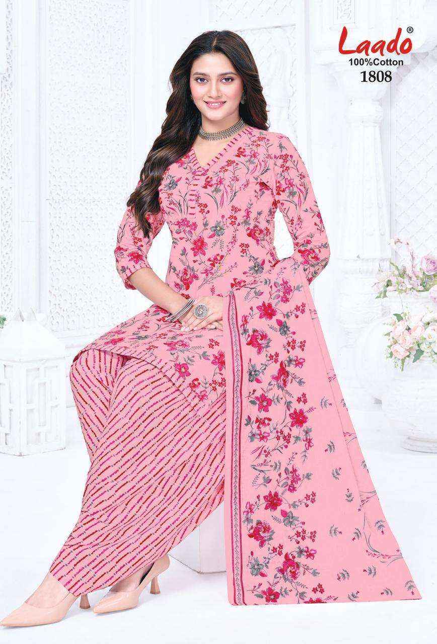 Laado Nadiya Patiyala Vol 18 Cotton Dress Material 12 pcs Catalogue