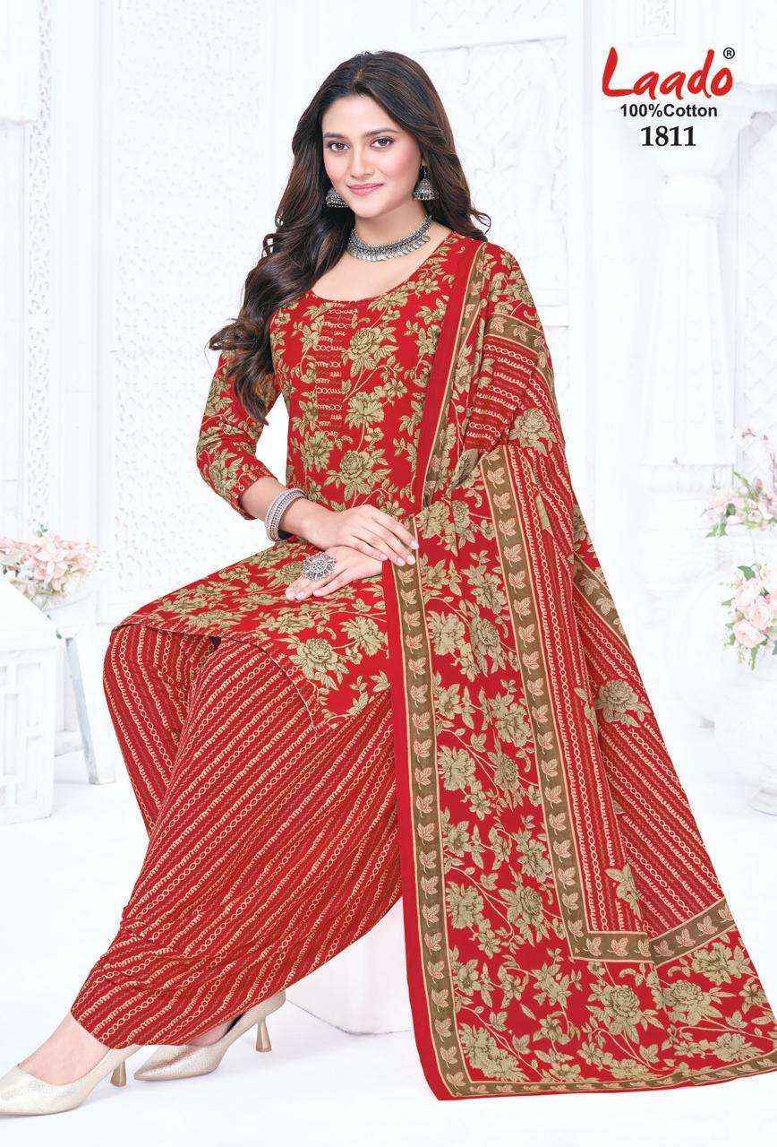 Laado Nadiya Patiyala Vol 18 Cotton Dress Material 12 pcs Catalogue