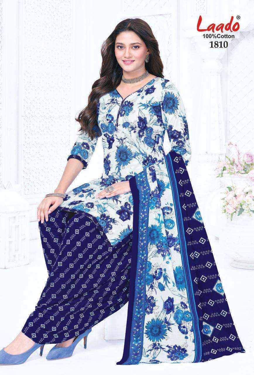 Laado Nadiya Patiyala Vol 18 Cotton Dress Material 12 pcs Catalogue