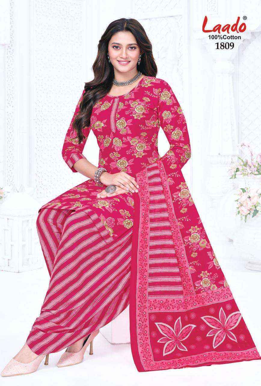 Laado Nadiya Patiyala Vol 18 Cotton Dress Material 12 pcs Catalogue